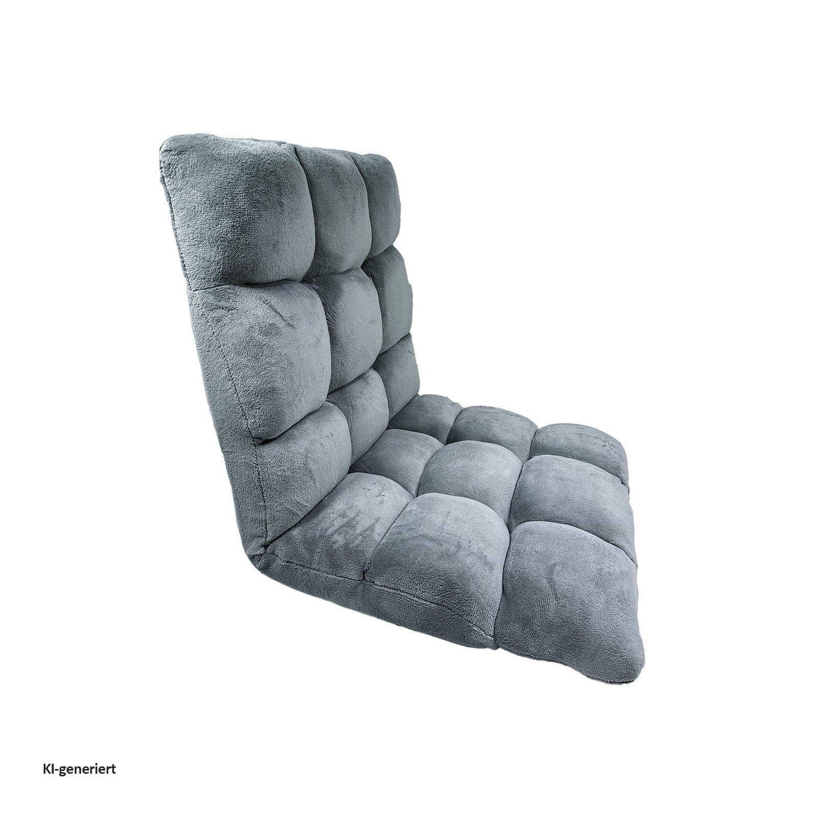 HTI-Living Relaxsessel Bodensessel Grau klappbar mit Rückenlehne verstellbar (1 Stück), Loungesessel