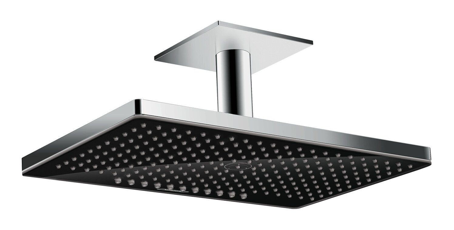 hansgrohe Kopfbrause Rainmaker Select 460, 2jet mit Deckenanschluss Schwarz / Chrom