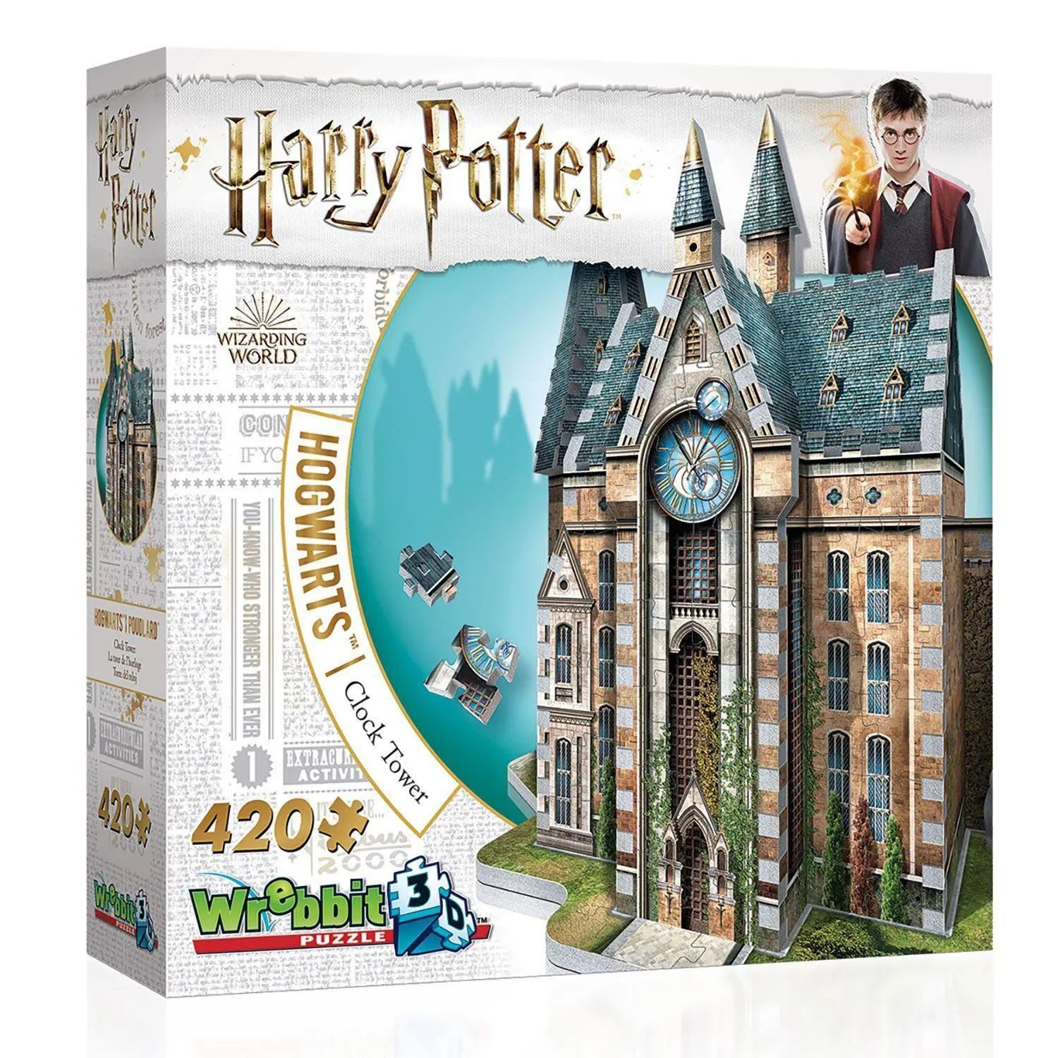 JH-Products Puzzle Hogwarts Clocktower Harry Potter (420 Teile) - 3D-Puzzle, 420 Puzzleteile