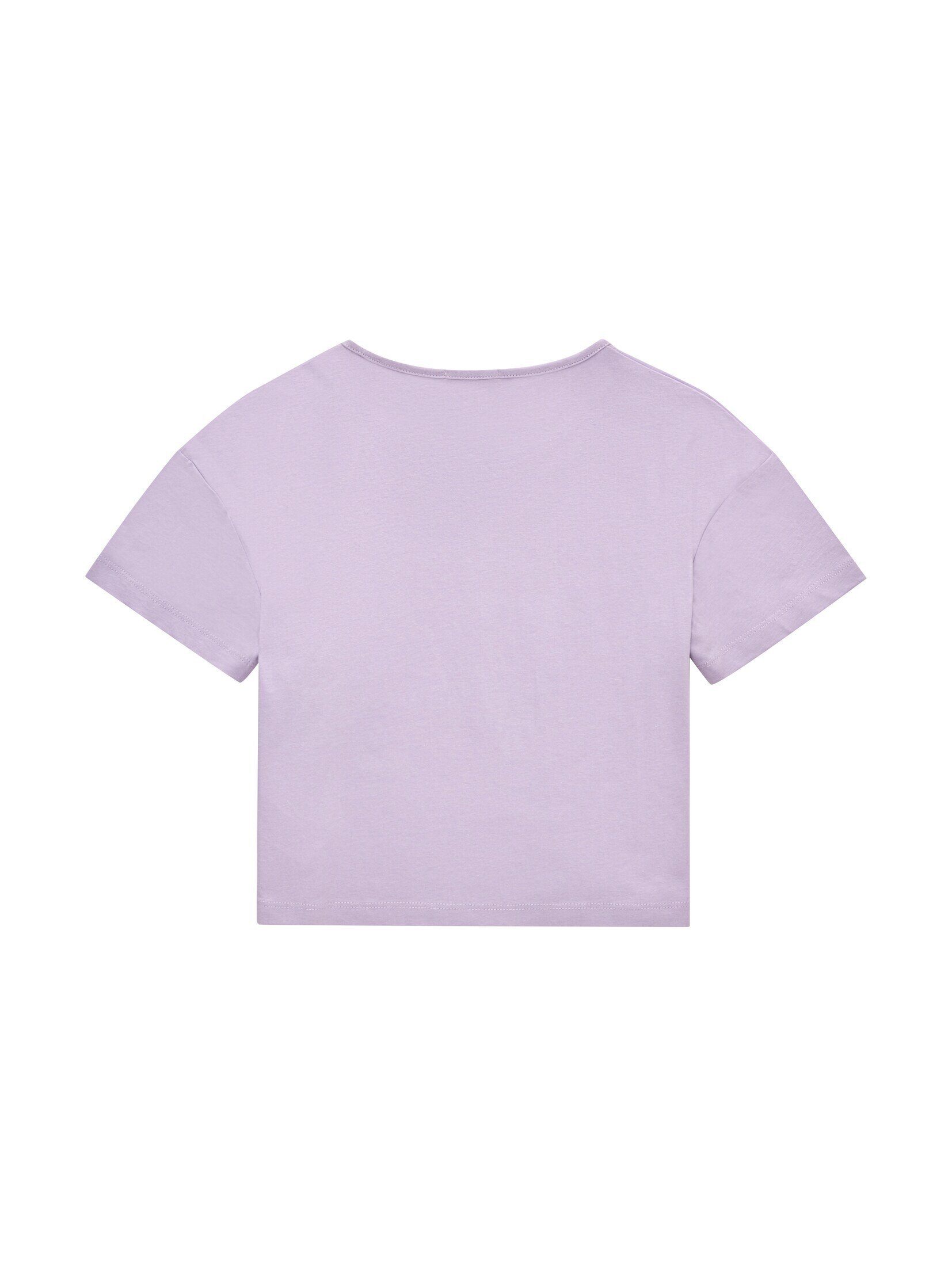 T-Shirt TOM lilac Print sky mit Cropped TAILOR T-Shirt