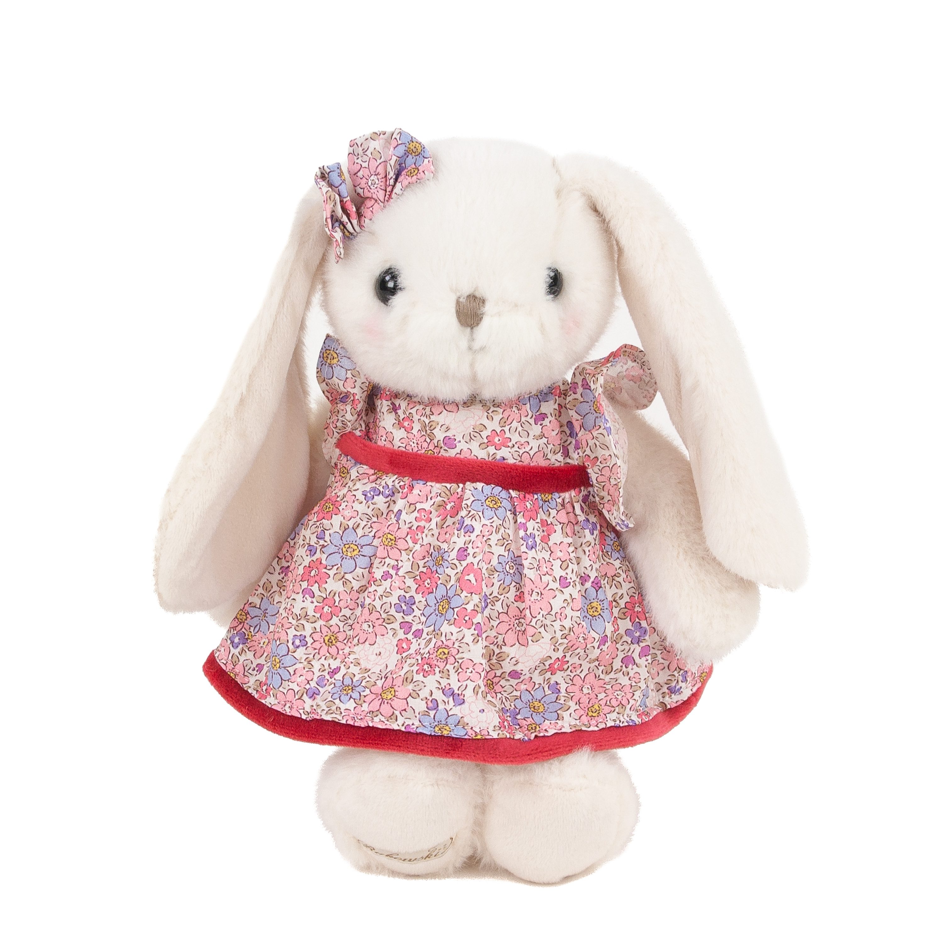 Bukowski Kuscheltier Bukowksi Kuscheltier Hase Dalia mit pinkem Blumenkleid 22 cm