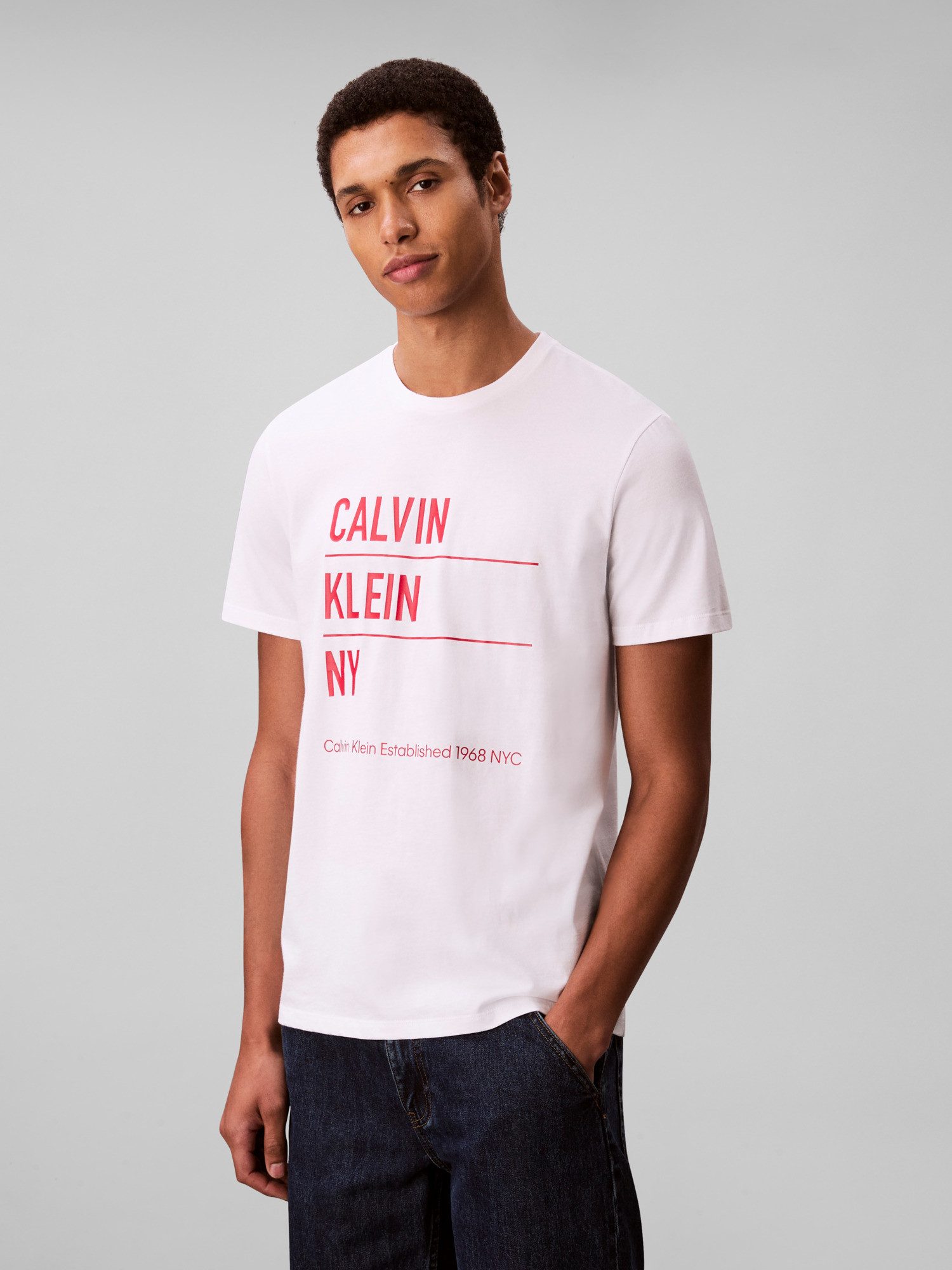 Calvin Klein Jeans T-Shirt SS 30S EU CALVIN KLEIN NY GRAPHI Mit Rundhalsaus günstig online kaufen