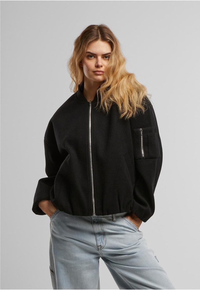URBAN CLASSICS Kurzjacke Ladies Faux Wool Bomber Jacket günstig online kaufen
