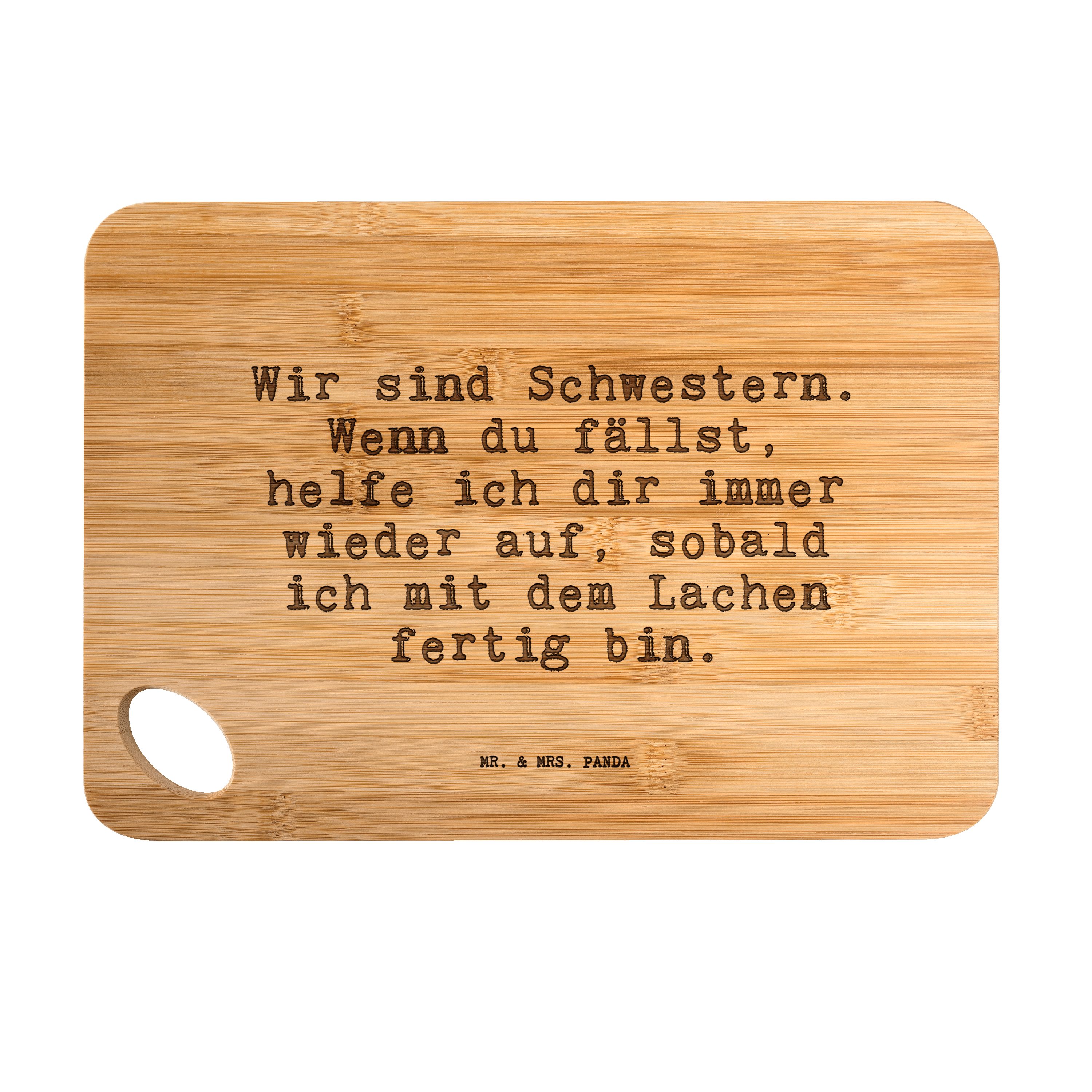 Mr. & Mrs. Panda Servierbrett »Wir sind Schwestern. Wenn