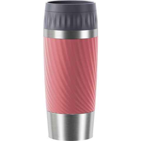 Emsa Thermobecher Tavel Mug Easy Twist, Edelstahl, 0,36L, Edelstahl, 360°Trinköffnung, spülmaschinenfest,4h warm/ 8h kalt