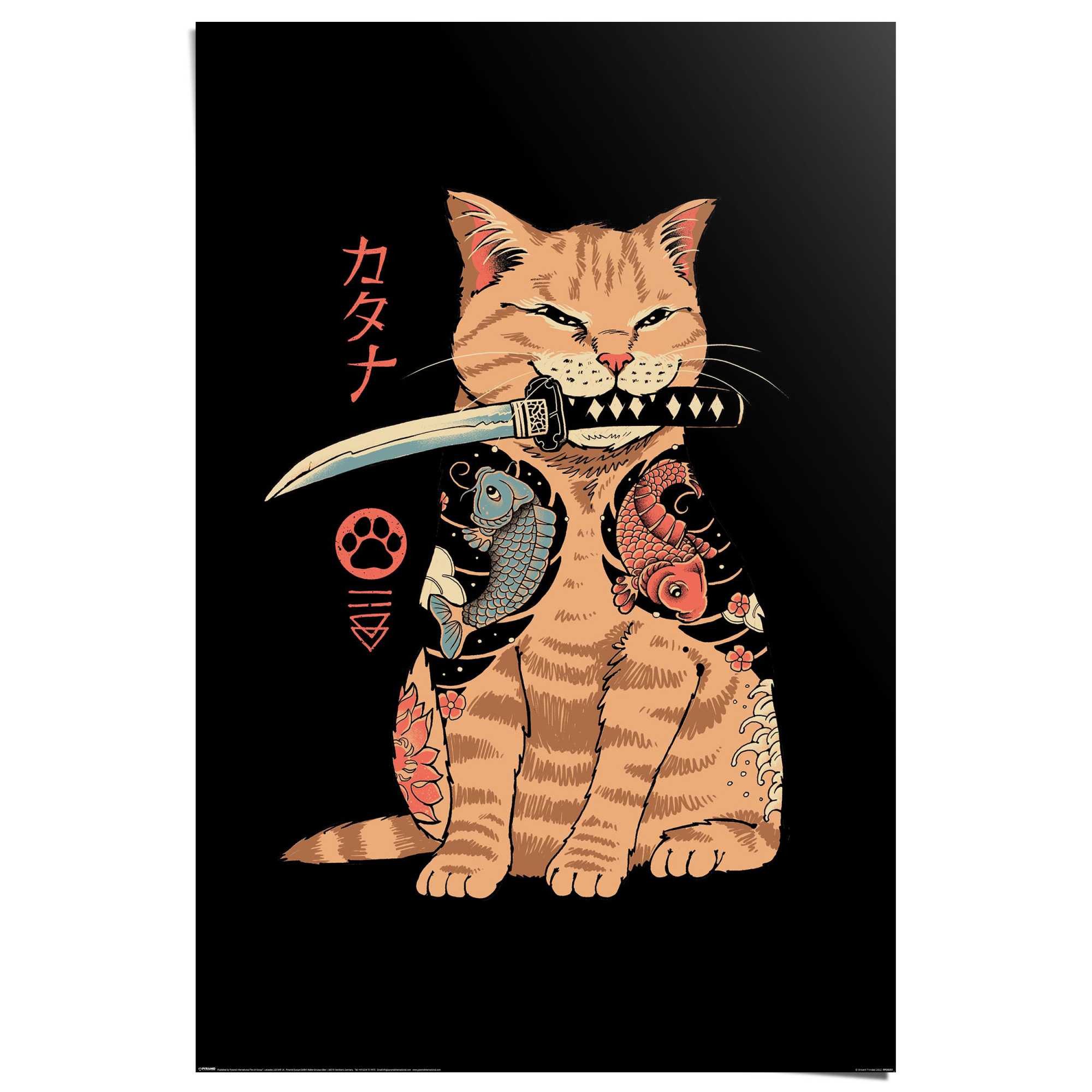 Reinders! Poster Vincent Trinidad - catana, Hobbyraum - Schwarz - 150 gr. Papier - Berühmte Künstler - 61x91,5 cm