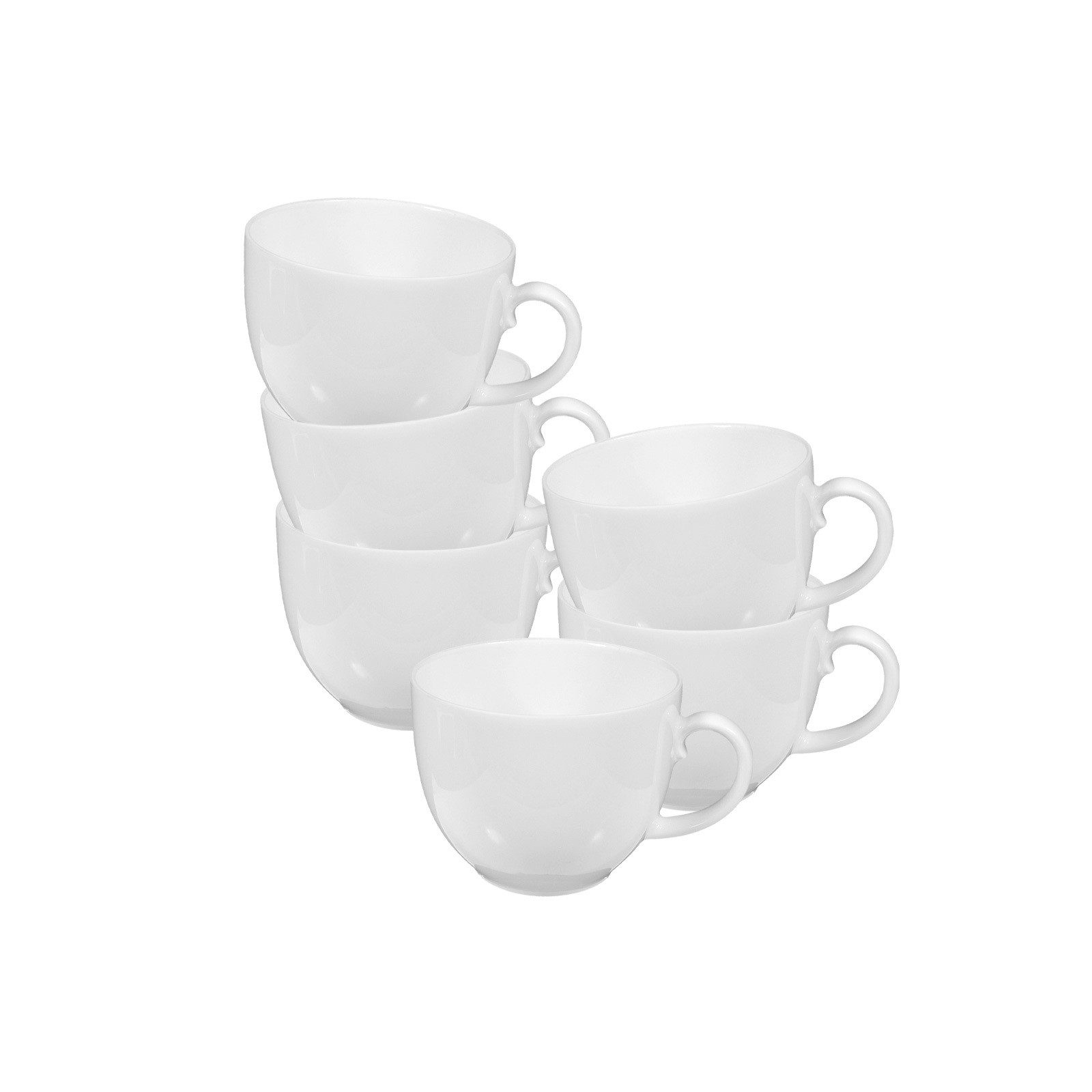 Seltmann Weiden Tasse Rondo/Liane Kaffeetassen 0,21 l 6er Set, 6-tlg., Porzellan