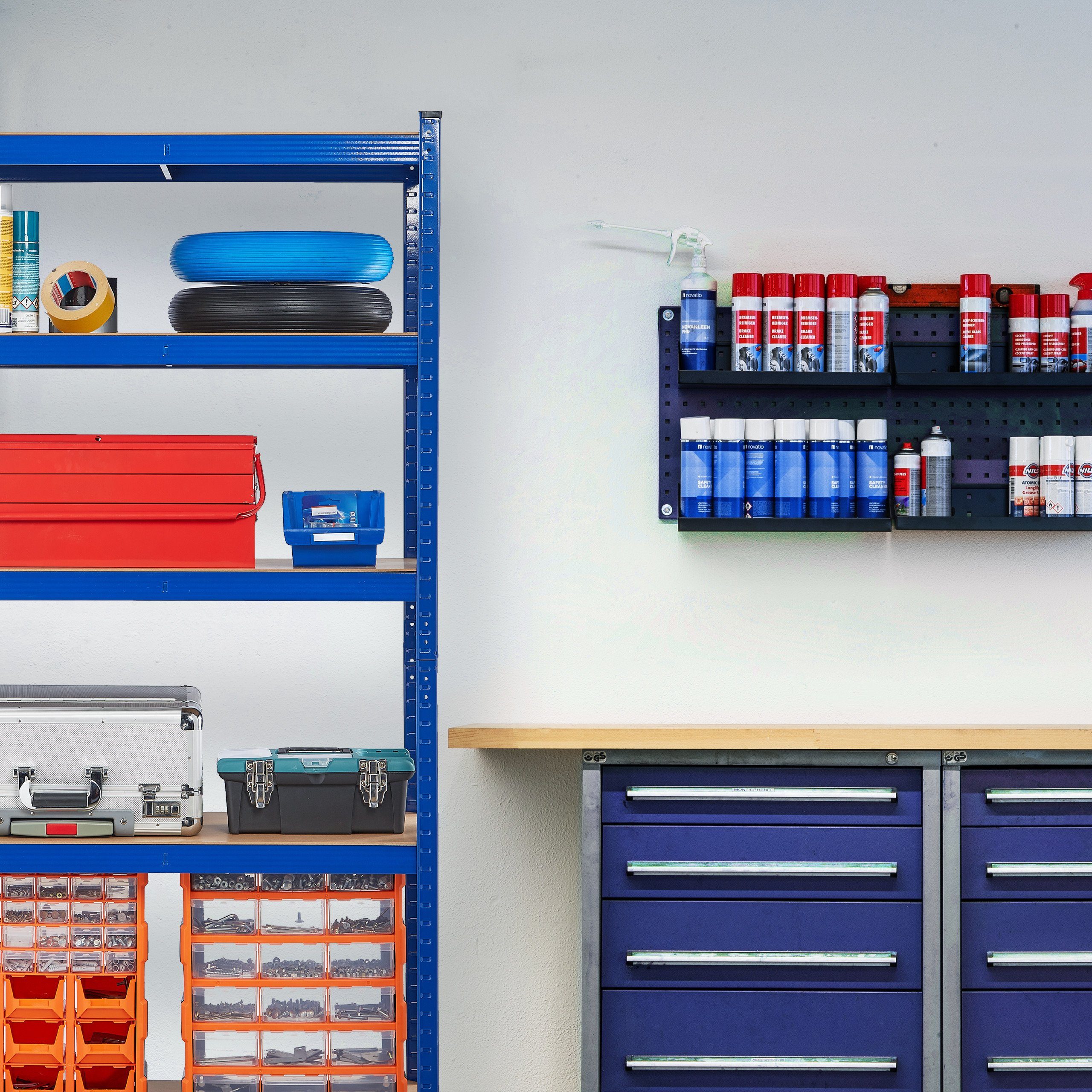 relaxdays Schwerlastregal 2 x Schwerlastregal blau