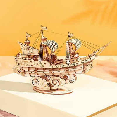 ROLIFE 3D-Puzzle Rolife Segelschiff Modell 3D Holzpuzzle TG305, 118 Puzzleteile, Holzbausatz zum Selberbauen