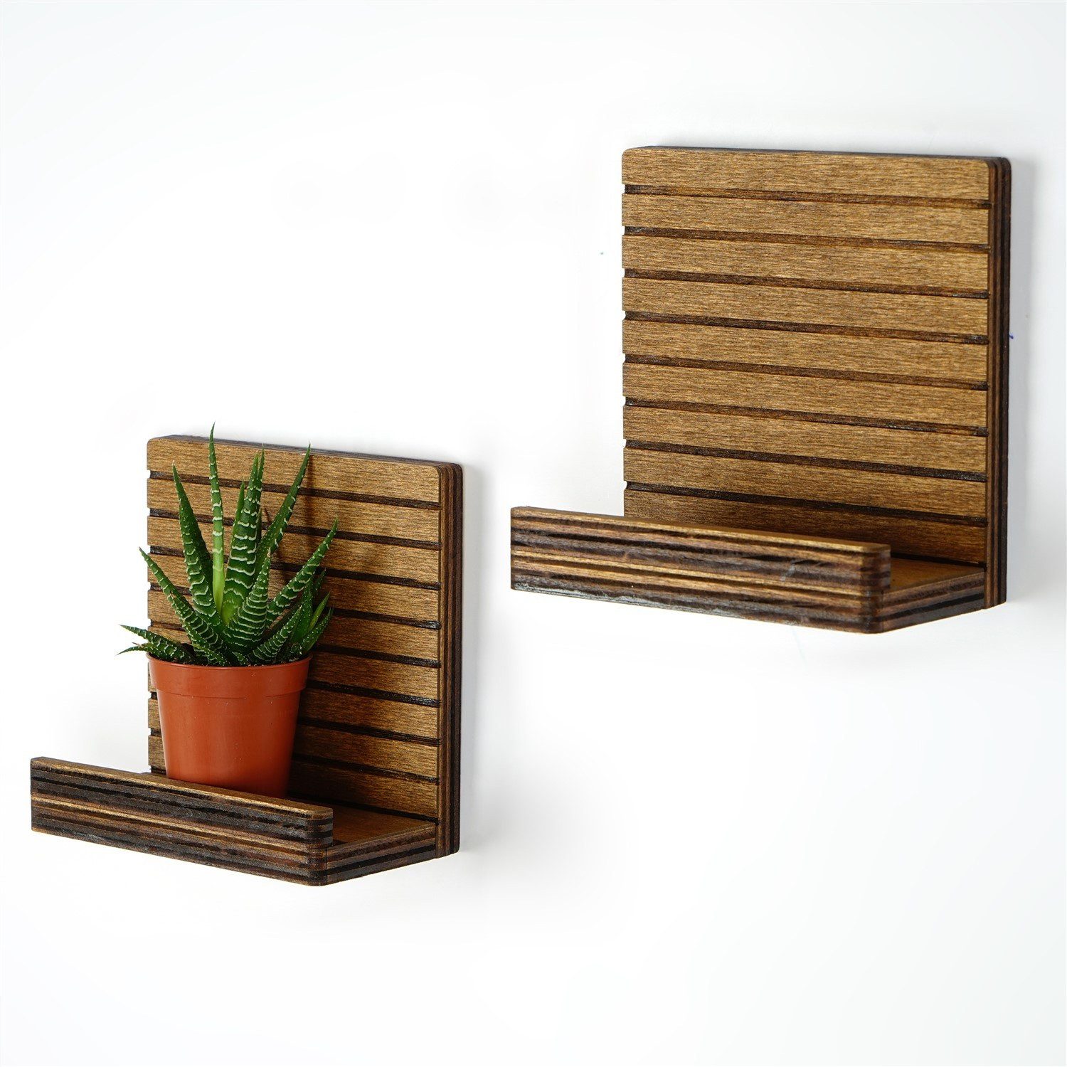 Skye Decor Wandregal 100% PLYWOOD, 13 x 13 x 7 cm (2 Pieces) L9064