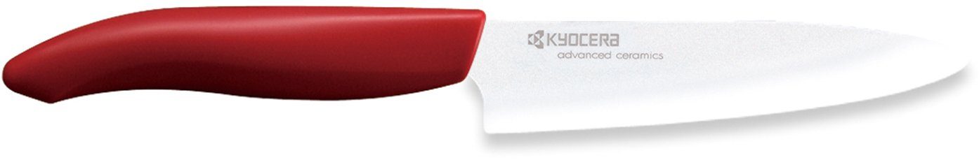 KYOCERA Allzweckmesser GEN, extrem scharfe Hochleistungskeramik-Klinge, Klinge 13 cm rot/weiß