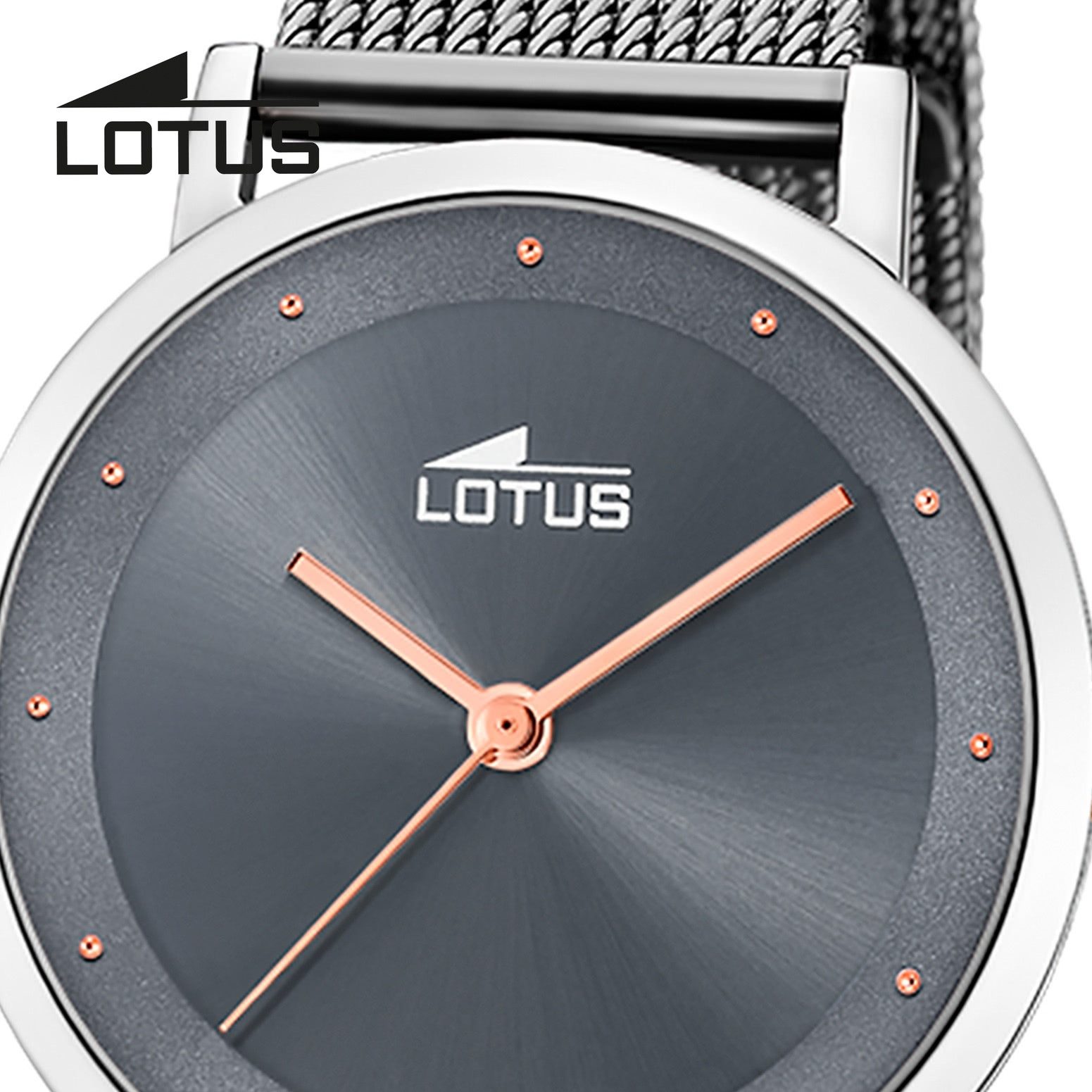 Lotus Chronograph Lotus Damenuhr Edelstahl grau Lotus, (Chronograph), Damen Armbanduhr rund, mittel (ca. 35mm), Edelstahl