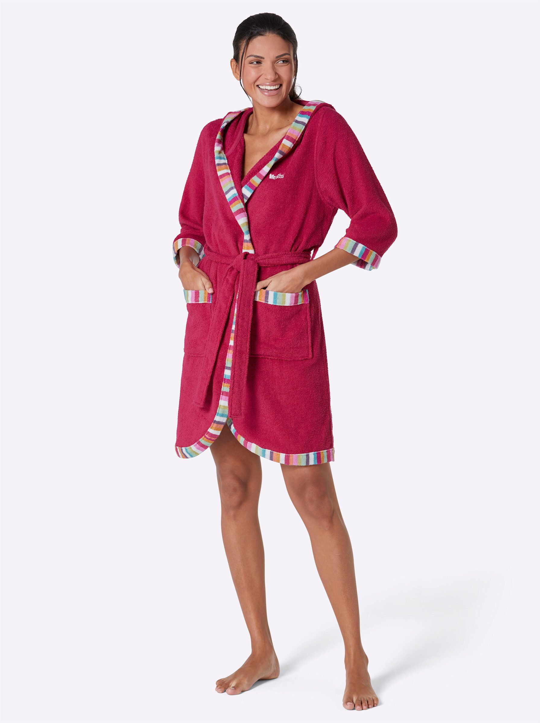 Witt Damenbademantel Bademantel ., Länge ca. 100 cm, Baumwolle günstig online kaufen