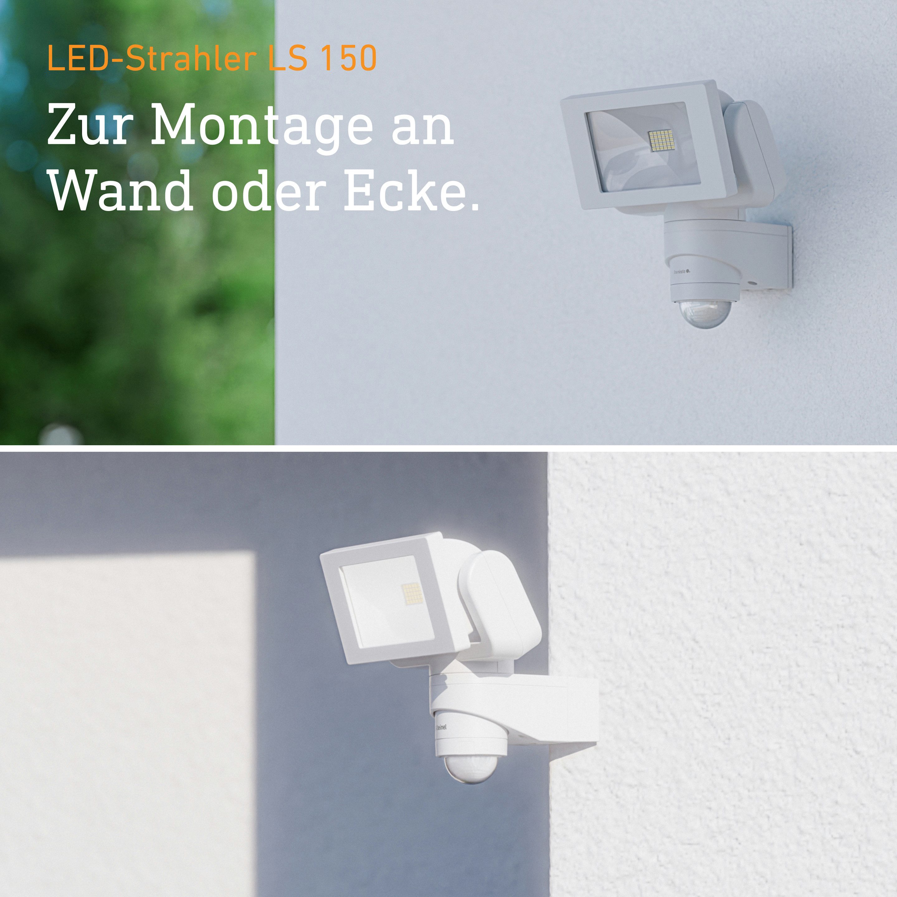 steinel LED Wandstrahler LS 150, ohne Bewegungsmelder, LED fest integriert, Neutralweiß, 14,7 W, schwenkbar, neutralweiß, IP44