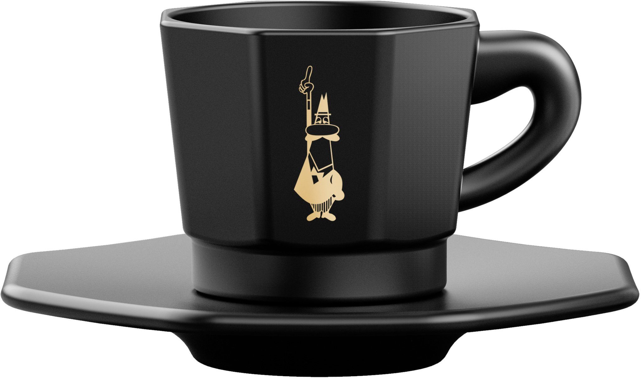 BIALETTI Espressotasse, 8-tlg., Porzellan, 4 Tassen, 4 Untertassen