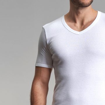 GÖTZBURG Unterziehshirt V-Shirt (2-St) ohne Seitennaht