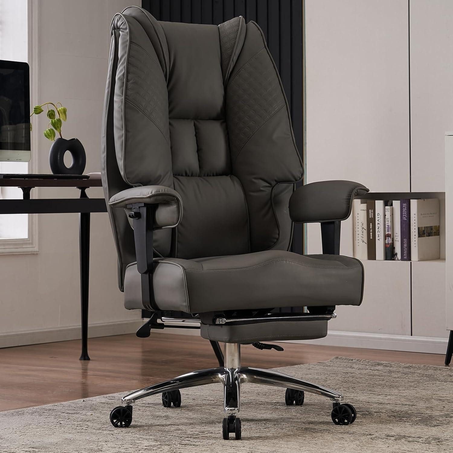 LuxusKollektion Chefsessel Ergonomischer Bürostuhl mit Hoher Rückenlehne, Verstellbaren
