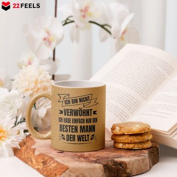 22Feels Tasse, Keramik, Glitzertasse, Made in Germany