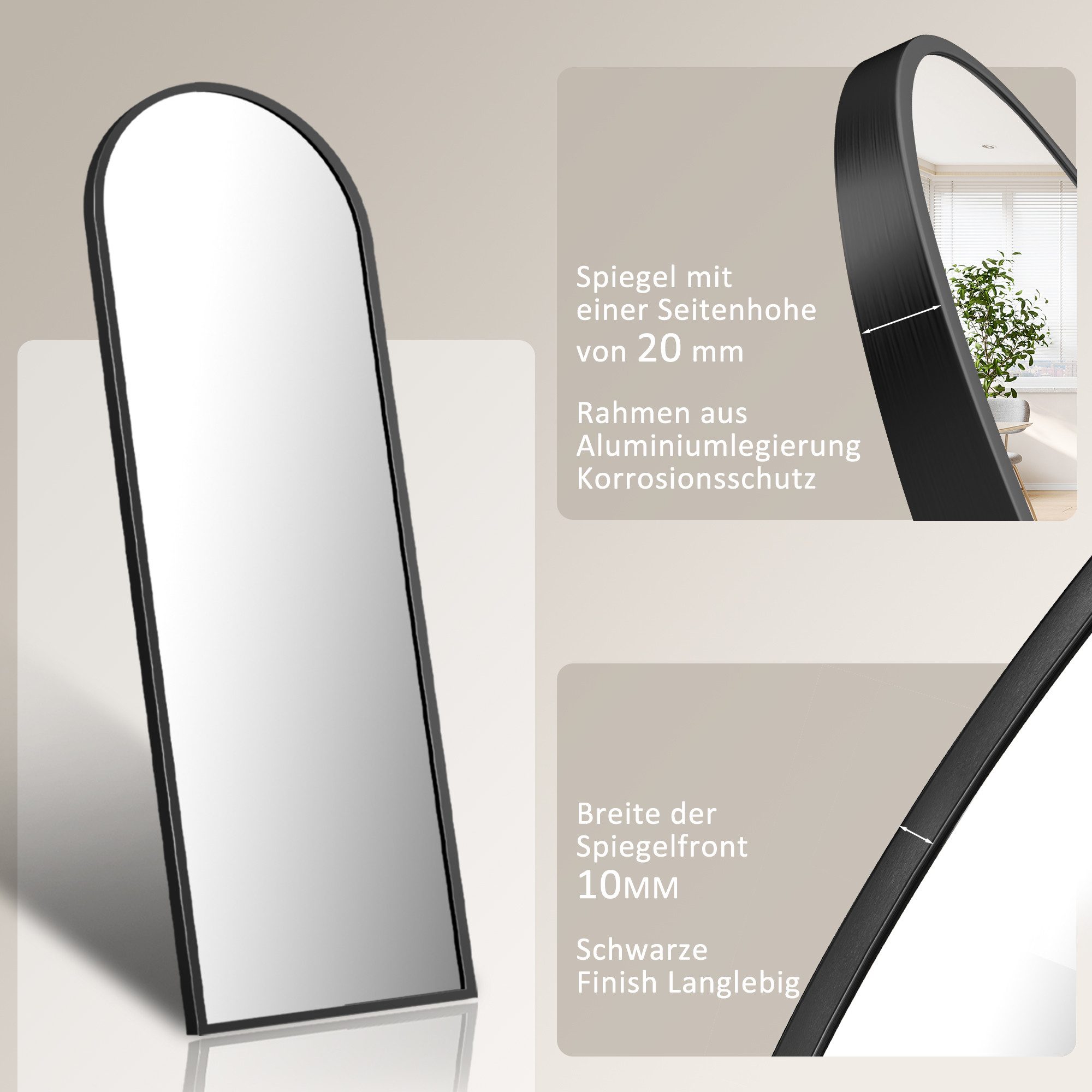 Hopibath Wandspiegel Flur modern Flurspiegel Oval günstig online kaufen