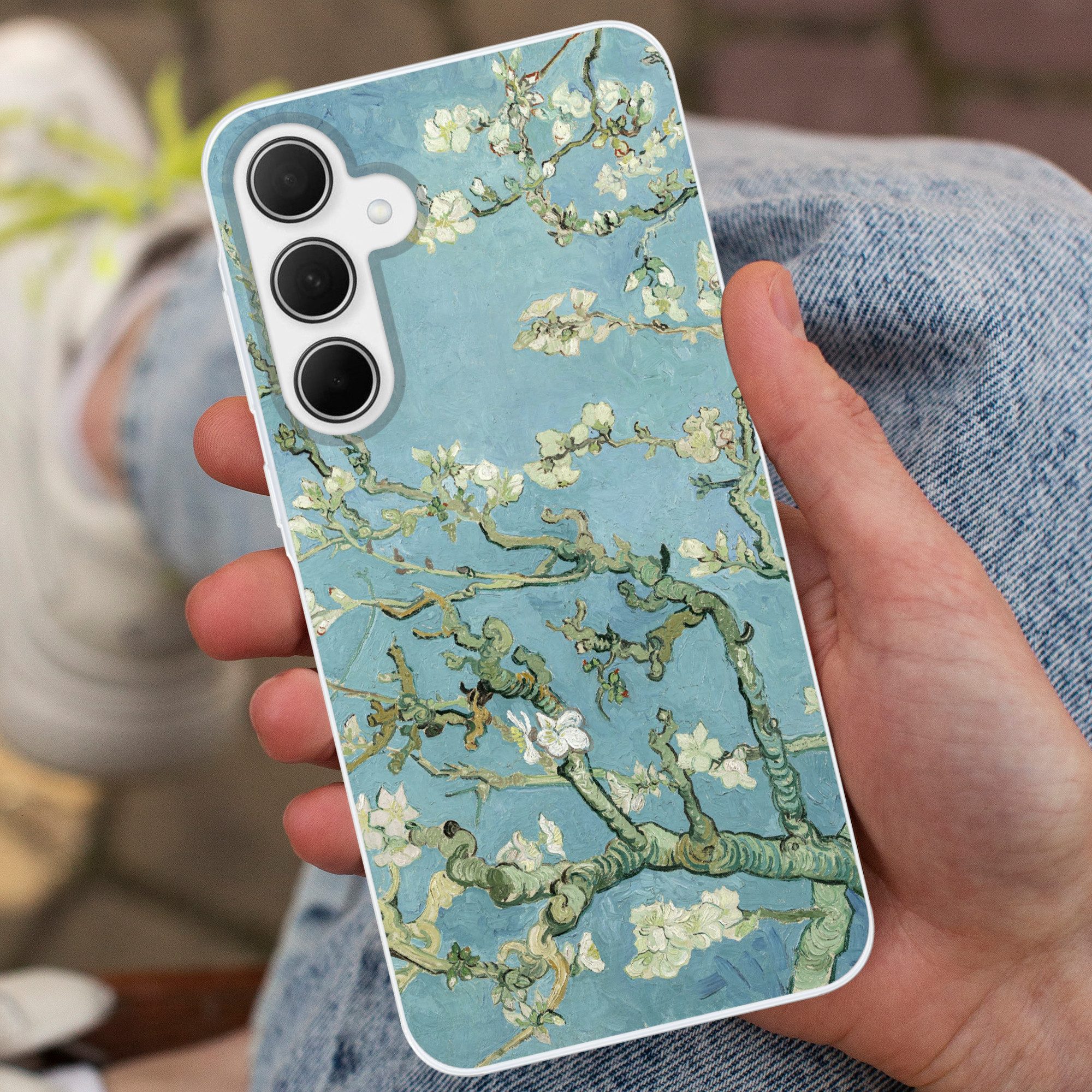 MuchoWow Handyhülle für Samsung Galaxy A35 5G Mandelblüte - Van Gogh - Kunst, Smartphone-Bumper, Print, Handy Schutzhülle Dünn