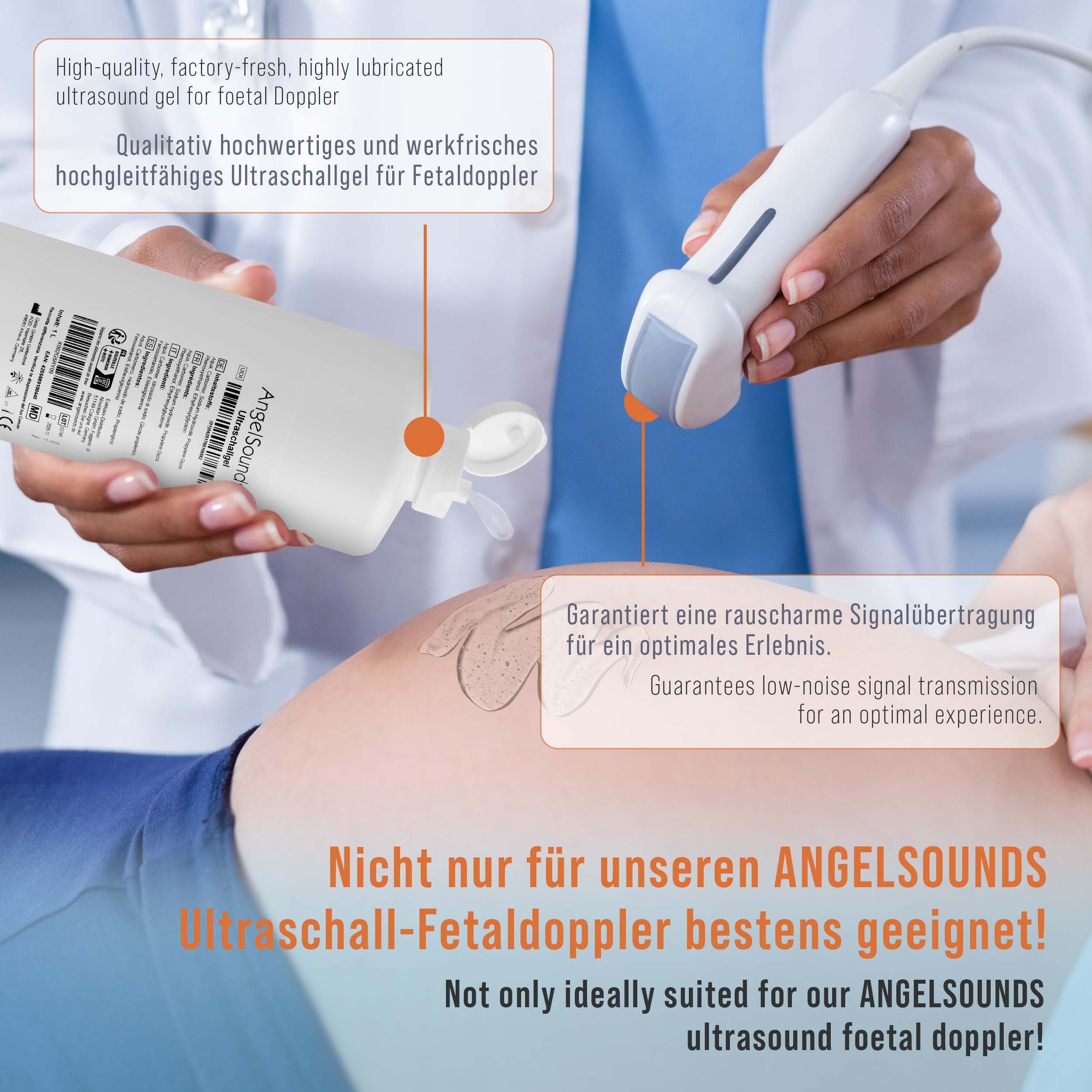 AngelSounds Babyphone AngelSounds - Ultraschallgel - 1.000 ml