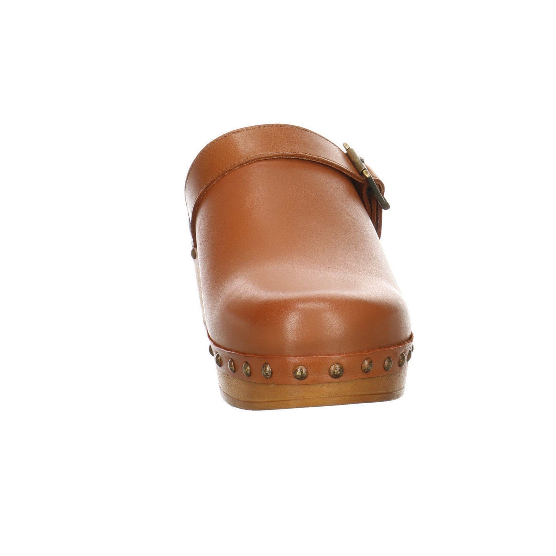 Gabor Clogs Glattleder Damen Pantoletten Sandalen teak Glattleder Pantolette uni