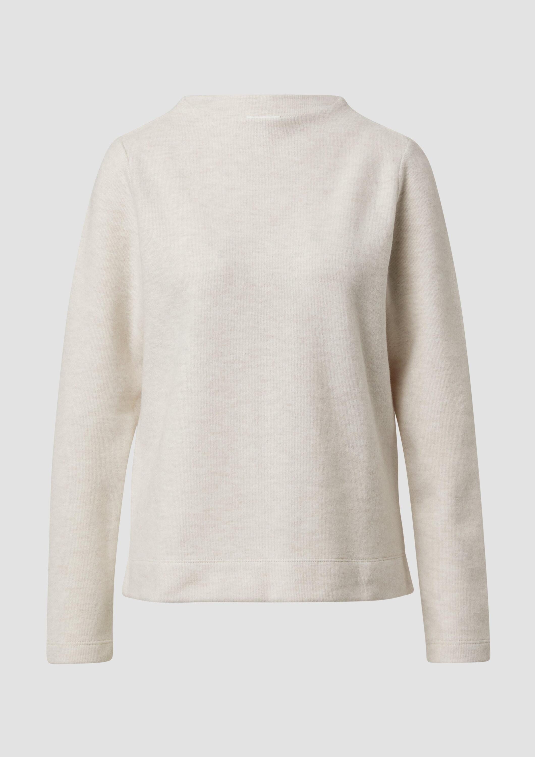 s.Oliver Sweatshirt Sweatshirt Weiches Sweatshirt mit Stehkragen