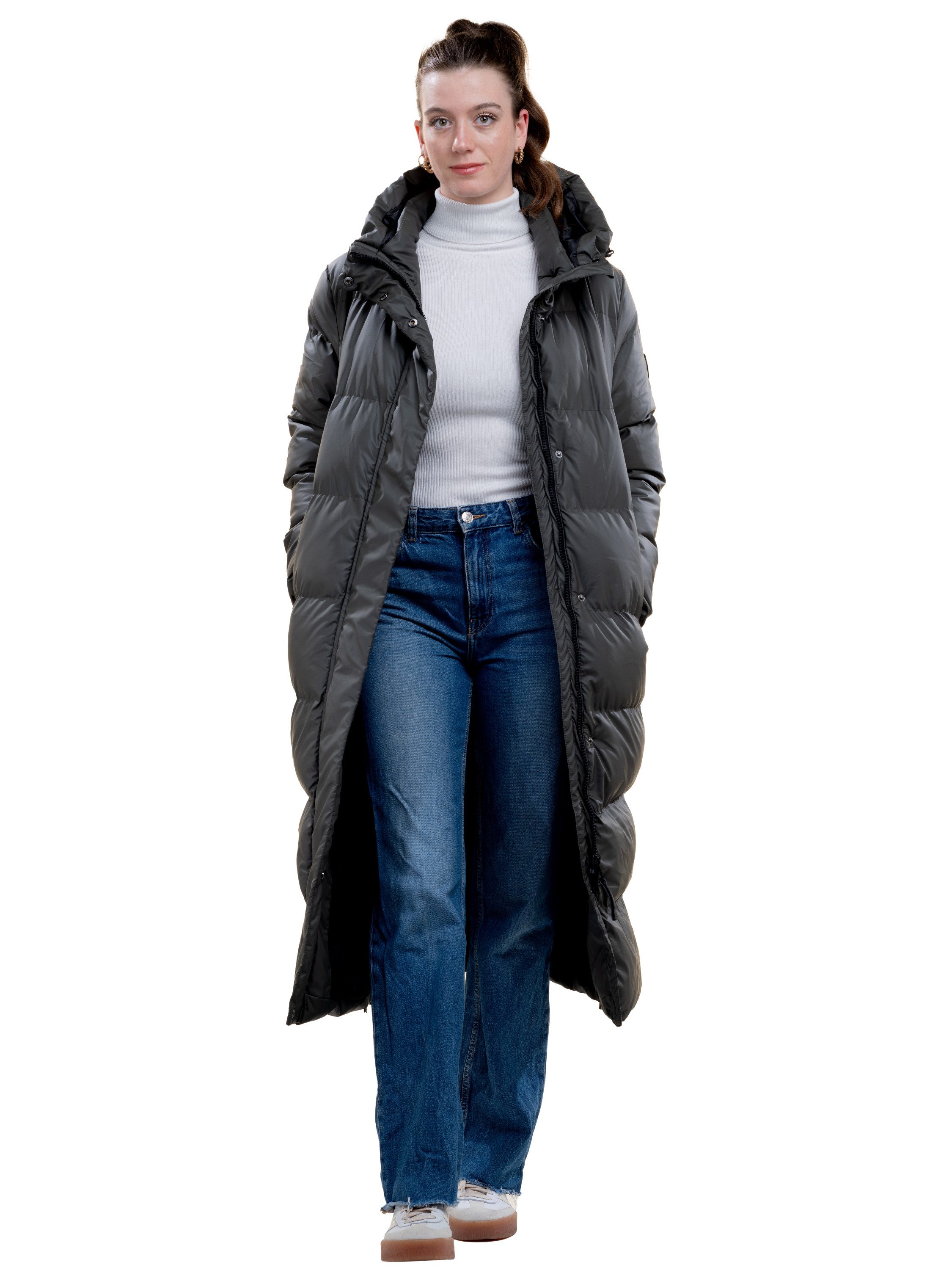 Shorai Steppmantel SH2404.575 army mit Kapuze und Stehkragen, seitliche Geh günstig online kaufen