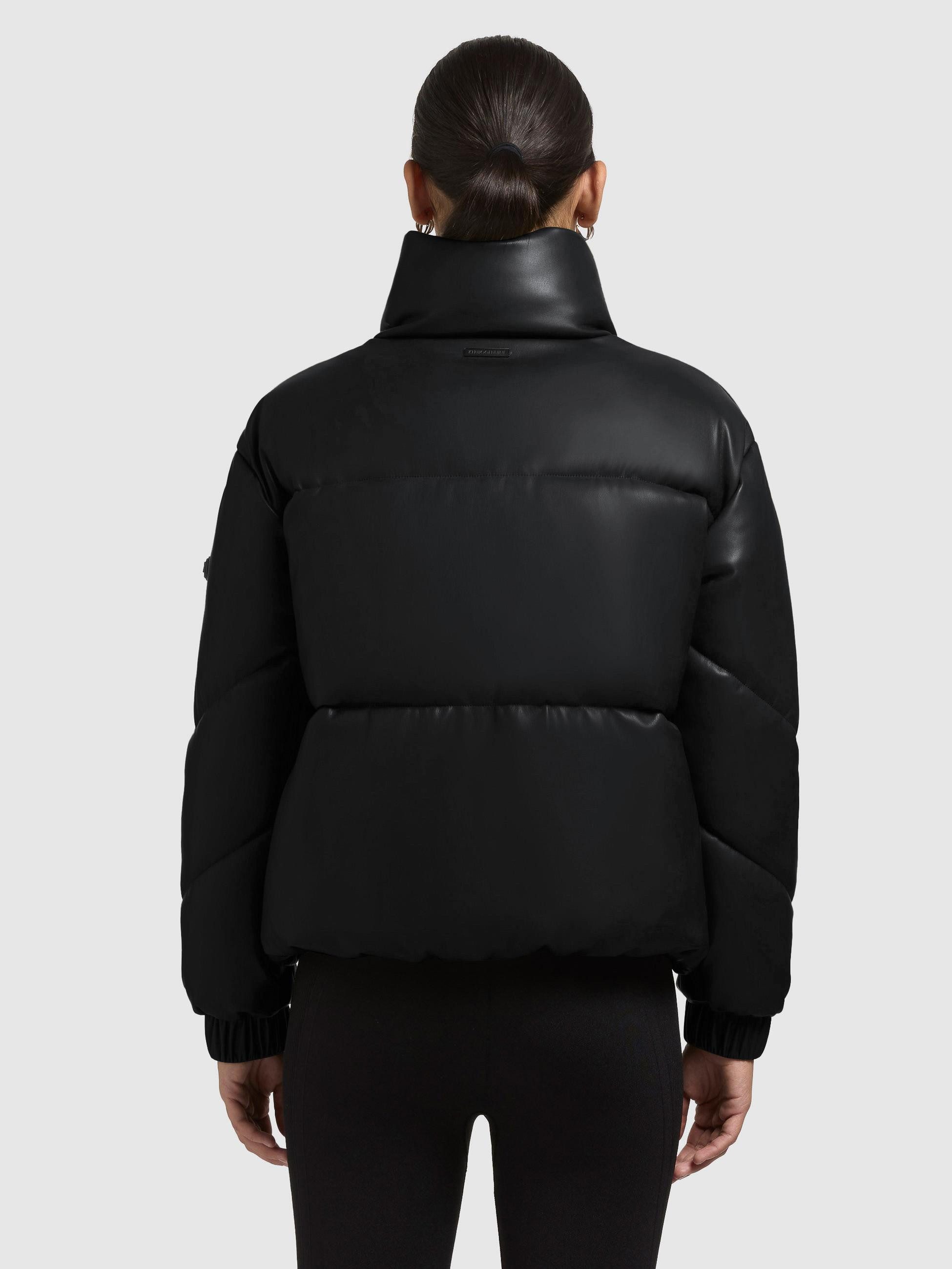 khujo Steppjacke Khalia Gesteppte Damen Winterjacke in Lederoptik