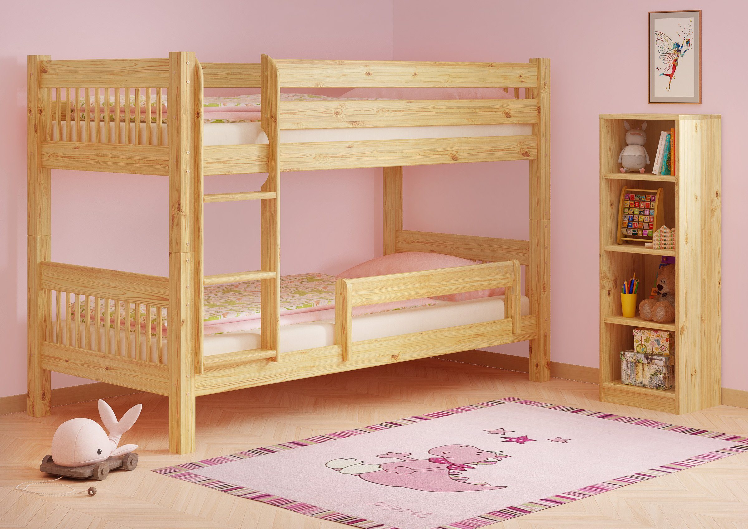 Etagenbett massiv Etagenbett ERST-HOLZ 90x200 Kiefer Kinderstockbett