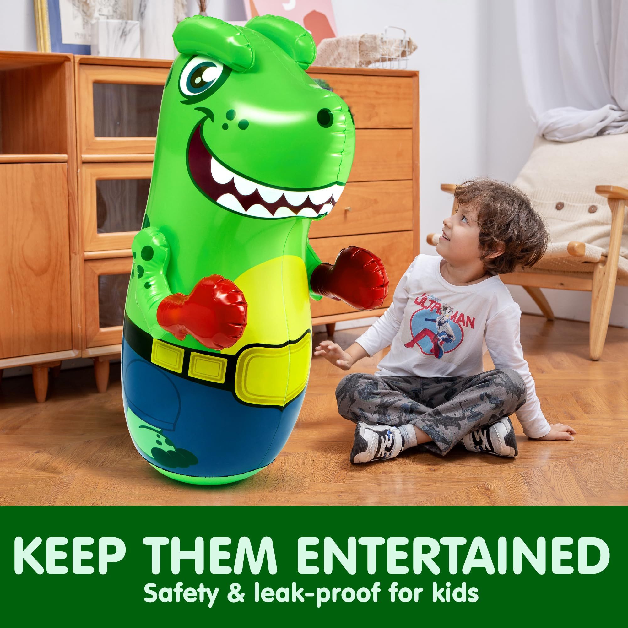 JOYIN Standboxsack JOYIN Dino Boxsack 47 Zoll, freistehend mit Rückfederung (1-tlg) – Bild 5 von 5