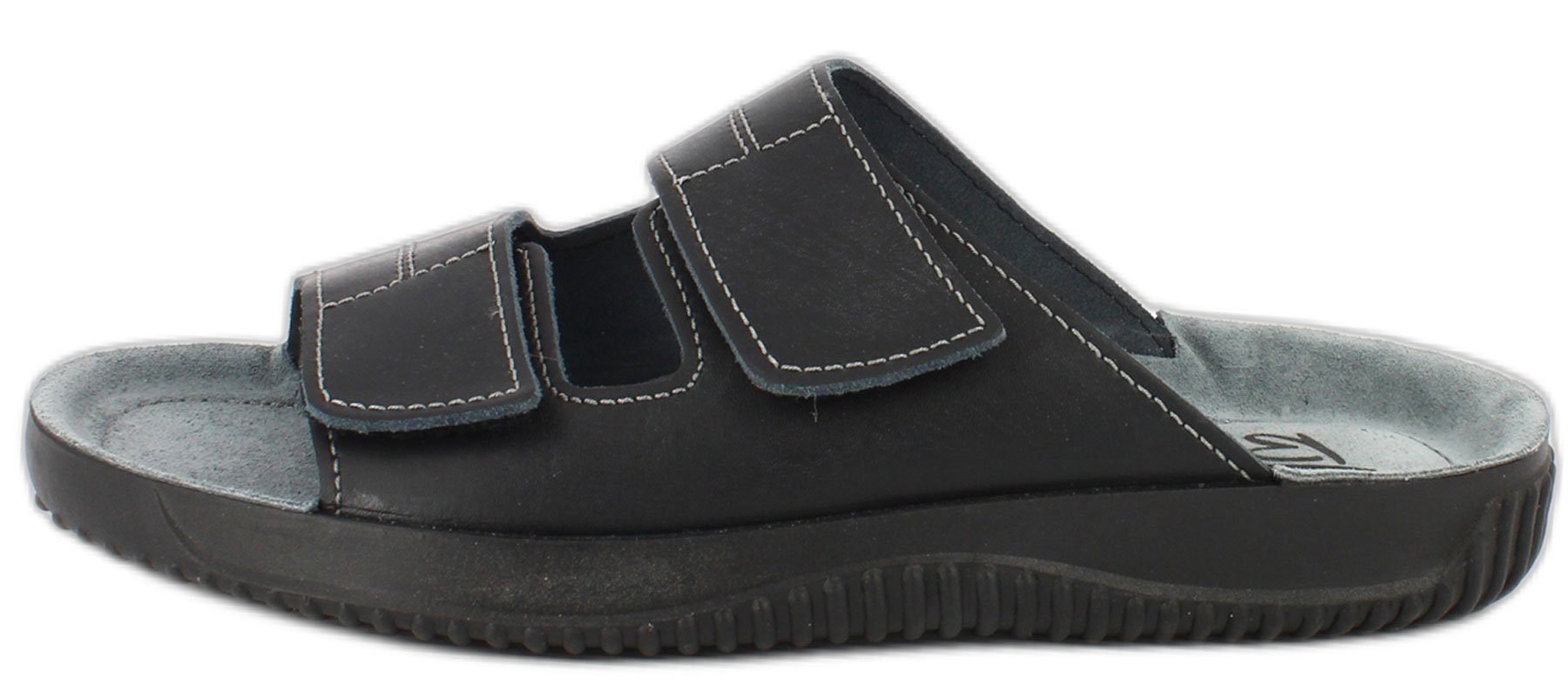 Beck Herren-Pantolette Ben mit Klettverschluß Hausschuh