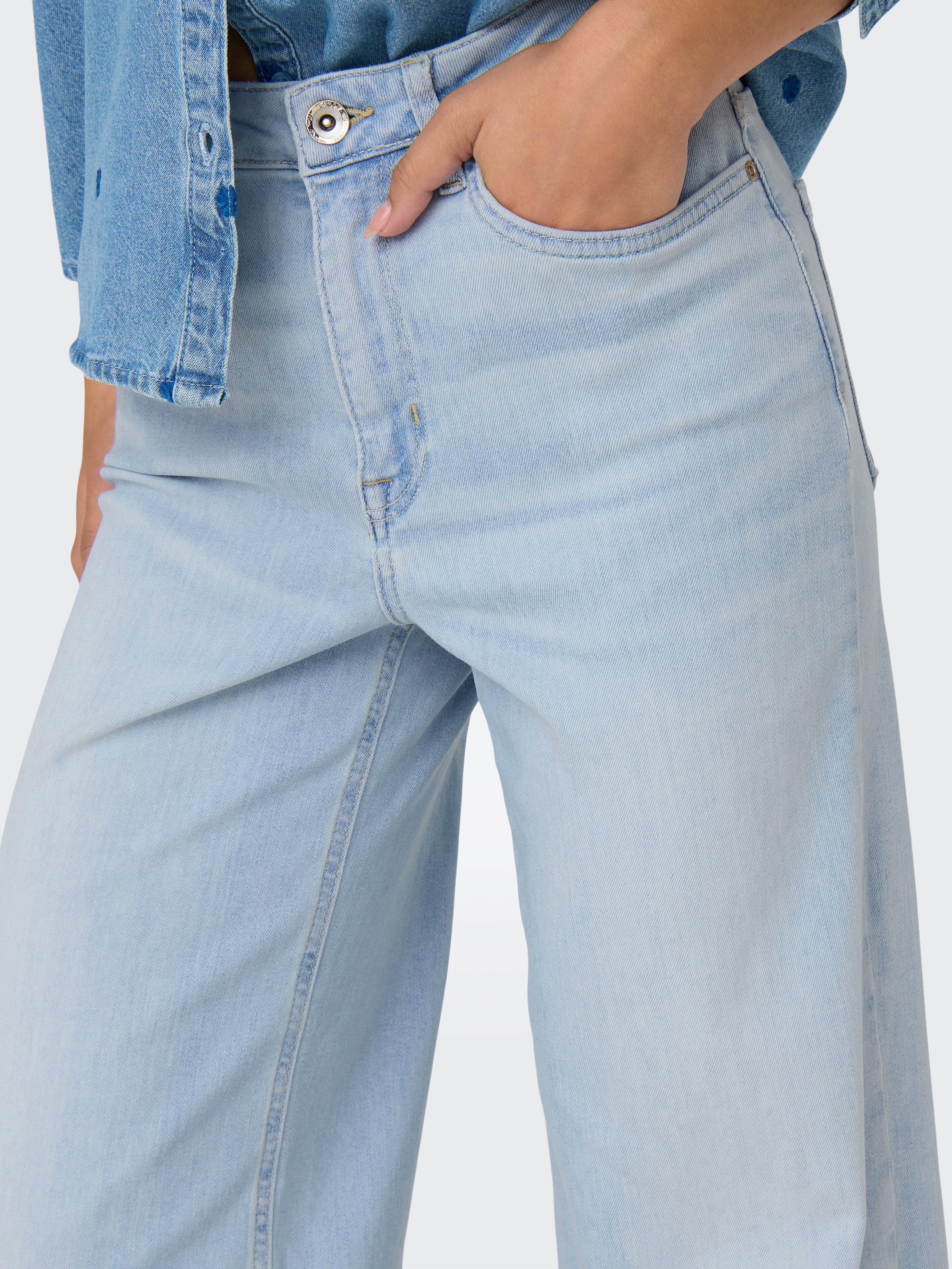 ONLY High-waist-Jeans ONLMADISON BLUSH HW WIDE DNM CRO495 NOOS 5-Pocket Style