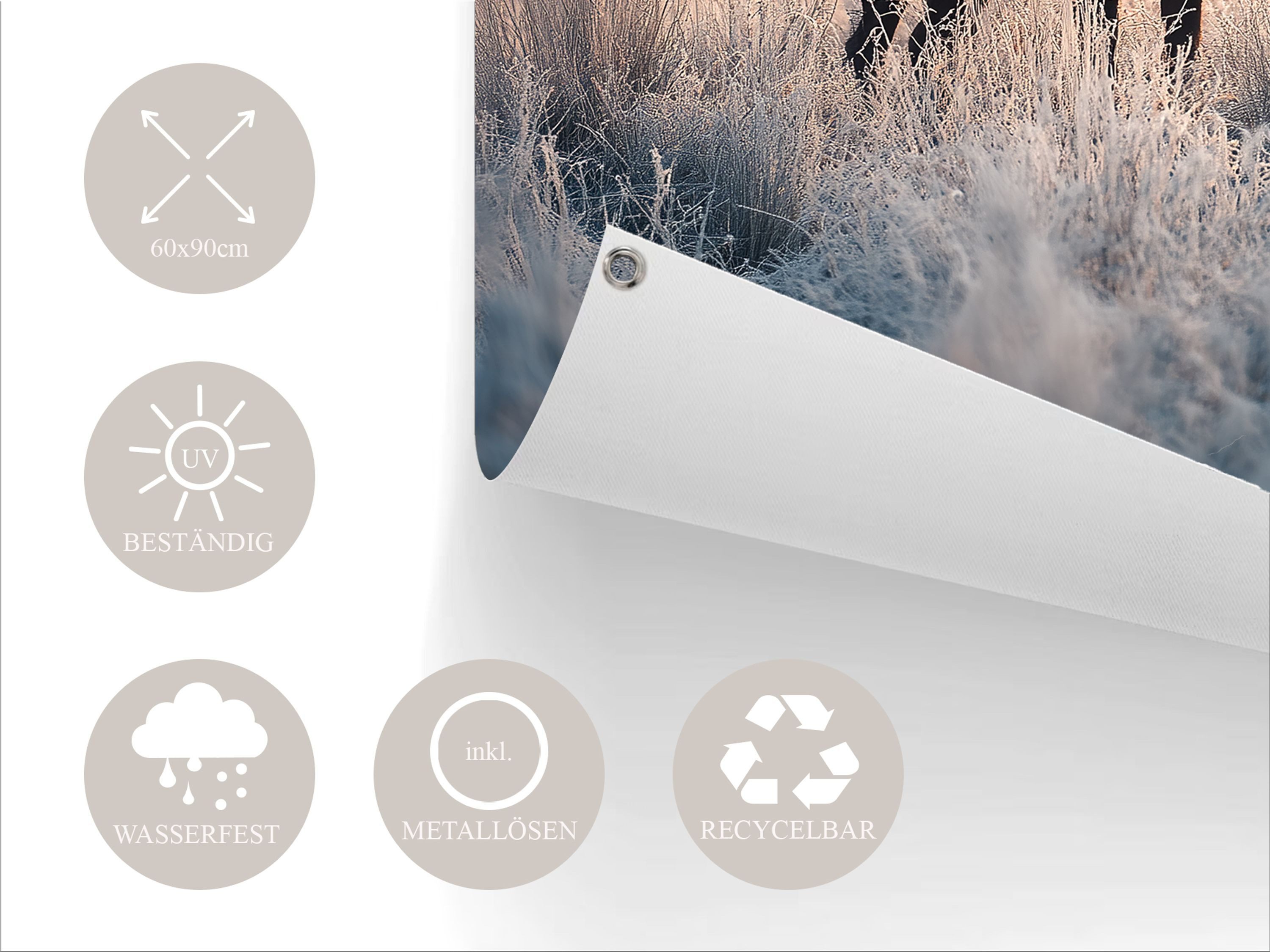 artissimo Poster Garten-Poster 60x90cm Outdoor-Deko Hirsch Deko außen Herbs günstig online kaufen