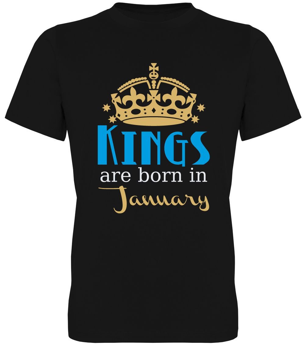 G-graphics T-Shirt Kings are born in … Herren T-Shirt mit Frontprint