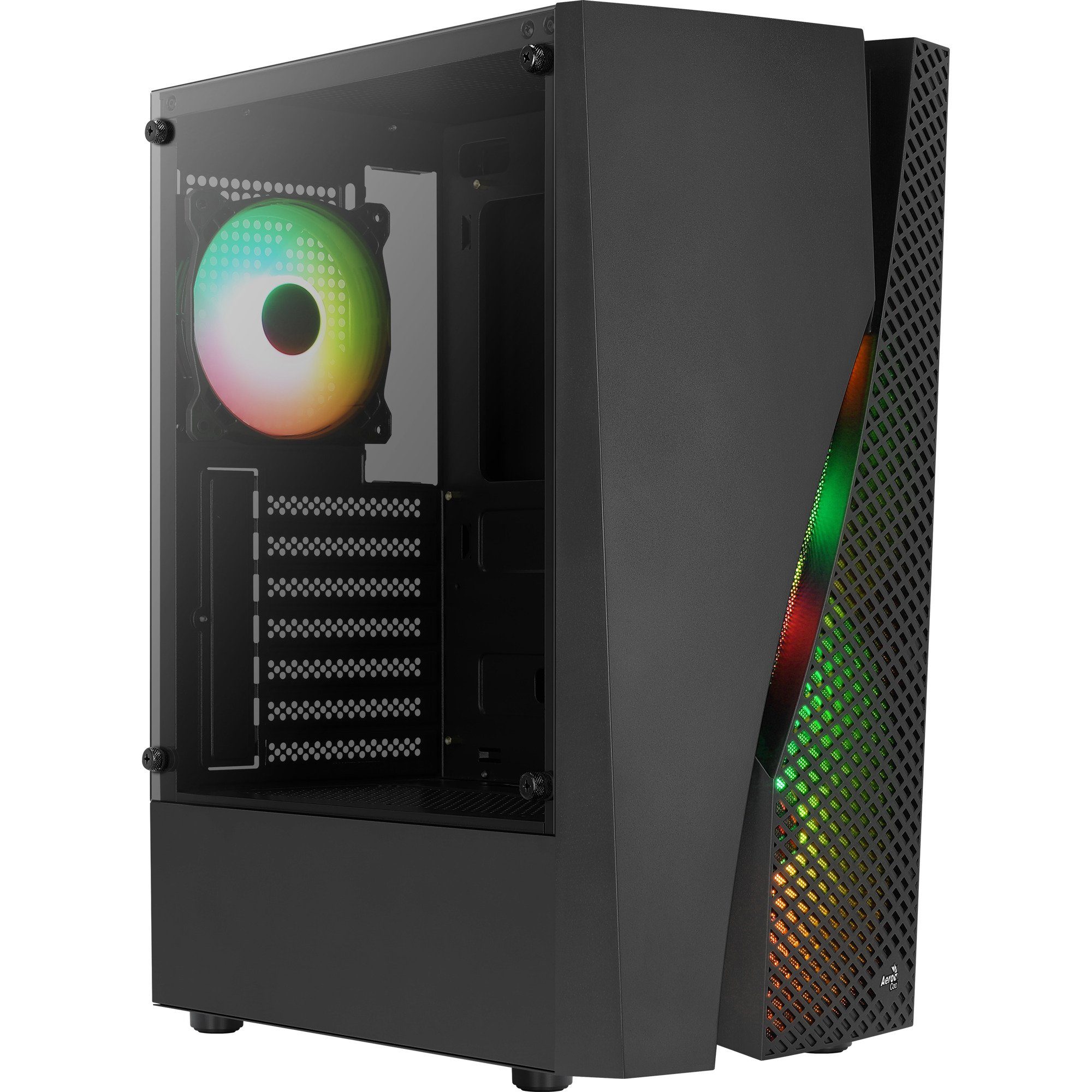 PC-Gehäuse Aerocool Wave-G-BK-v3, Tower-Gehäuse, (Gehärtetes