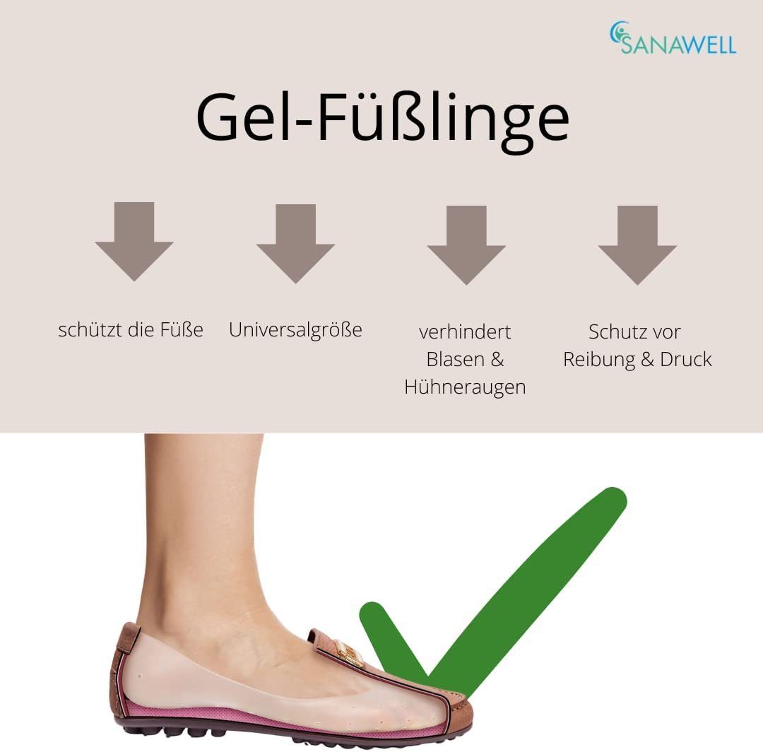 Medosan Strümpfe Gel-Füßlinge, 2 Stück, Universalgröße