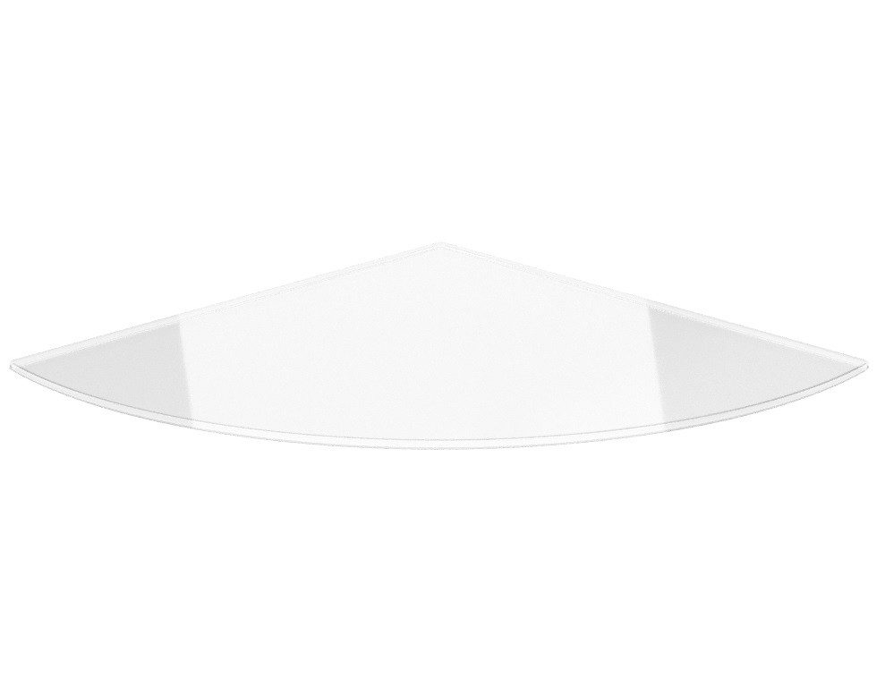 ECOfoxx Bodenschutzplatte Viertelkreis 120x120cm - Funkenschutzplatte Kaminbodenplatte, Glasbodenplatte transparent (Klarglas), Glasplatte ohne Silikondichtung, Glasplatte
