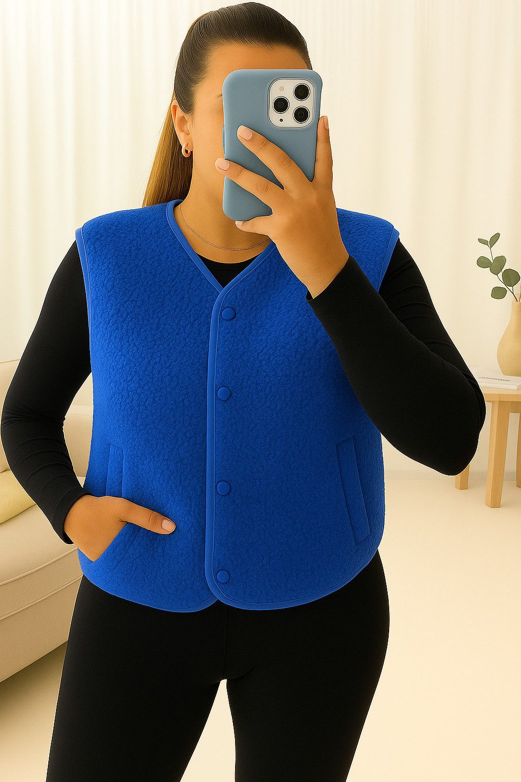 Worldclassca Fellimitatweste Worldclassca Teddy Weste Warm Kuschelig Kurz H günstig online kaufen