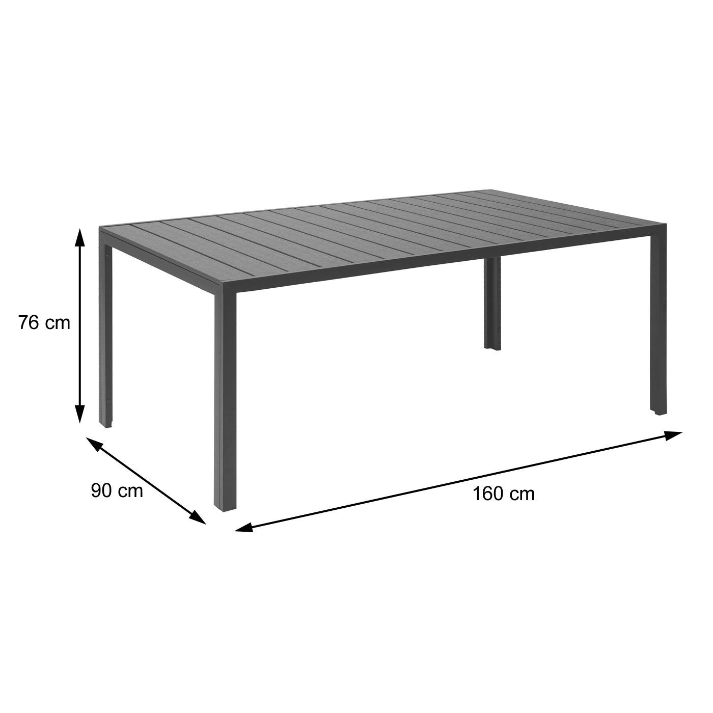 Robust und Witterungs- MCW-F90-E, hellbraun UV-Beständig, Gartentisch und Pilzbefall MCW gegen Schädlings-