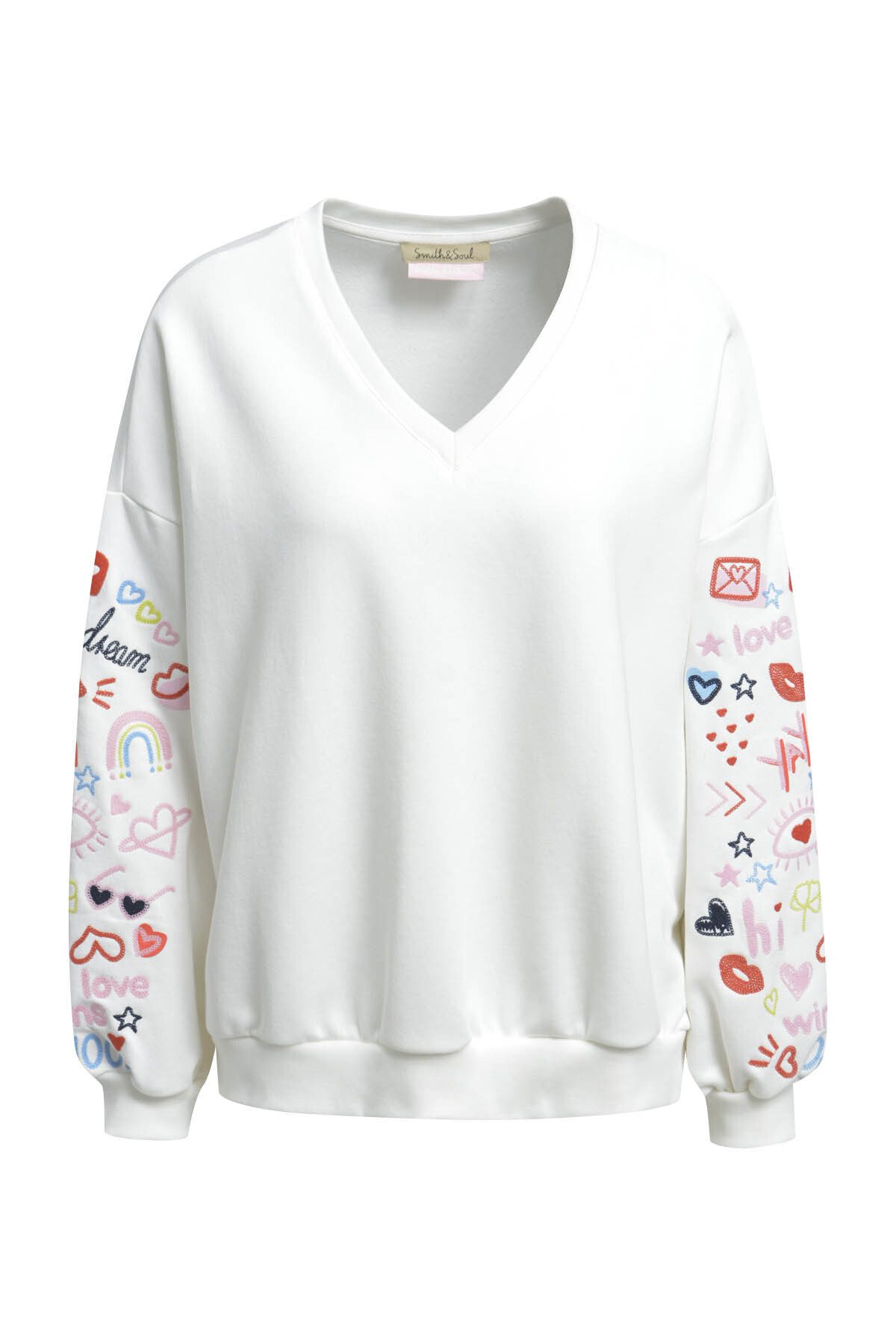 Smith & Soul Sweater mit überschnittener Schulter & Seitenschlitze günstig online kaufen