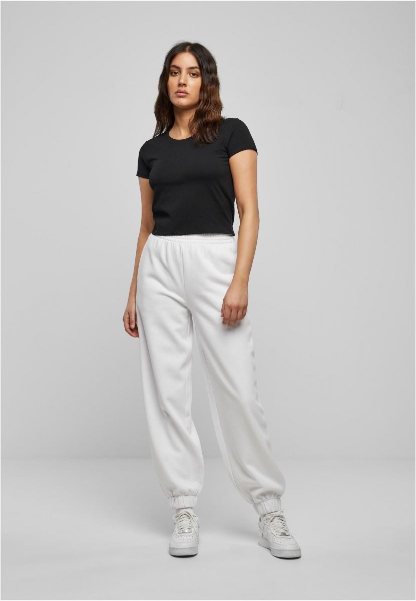 URBAN CLASSICS Rundhalsshirt Ladies Stretch Jersey Cropped Tee Damen T-Shirt – Bild 5 von 5
