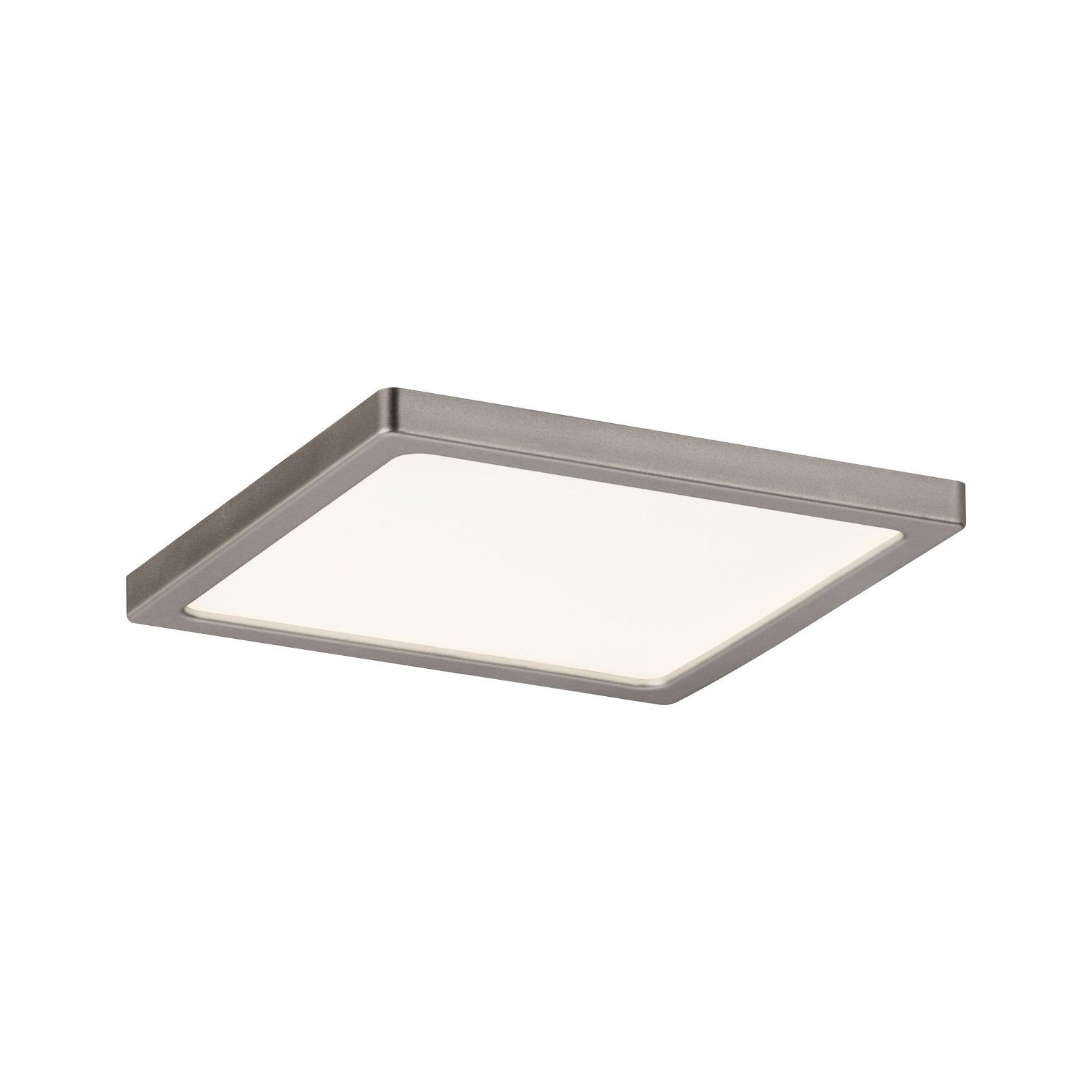 Paulmann LED Einbauleuchte Areo IP44 eckig 120x120mm 6,5W 418lm 3000K Nickel matt dimmbar, LED fest integriert, Warmweiß, Einbaupanel