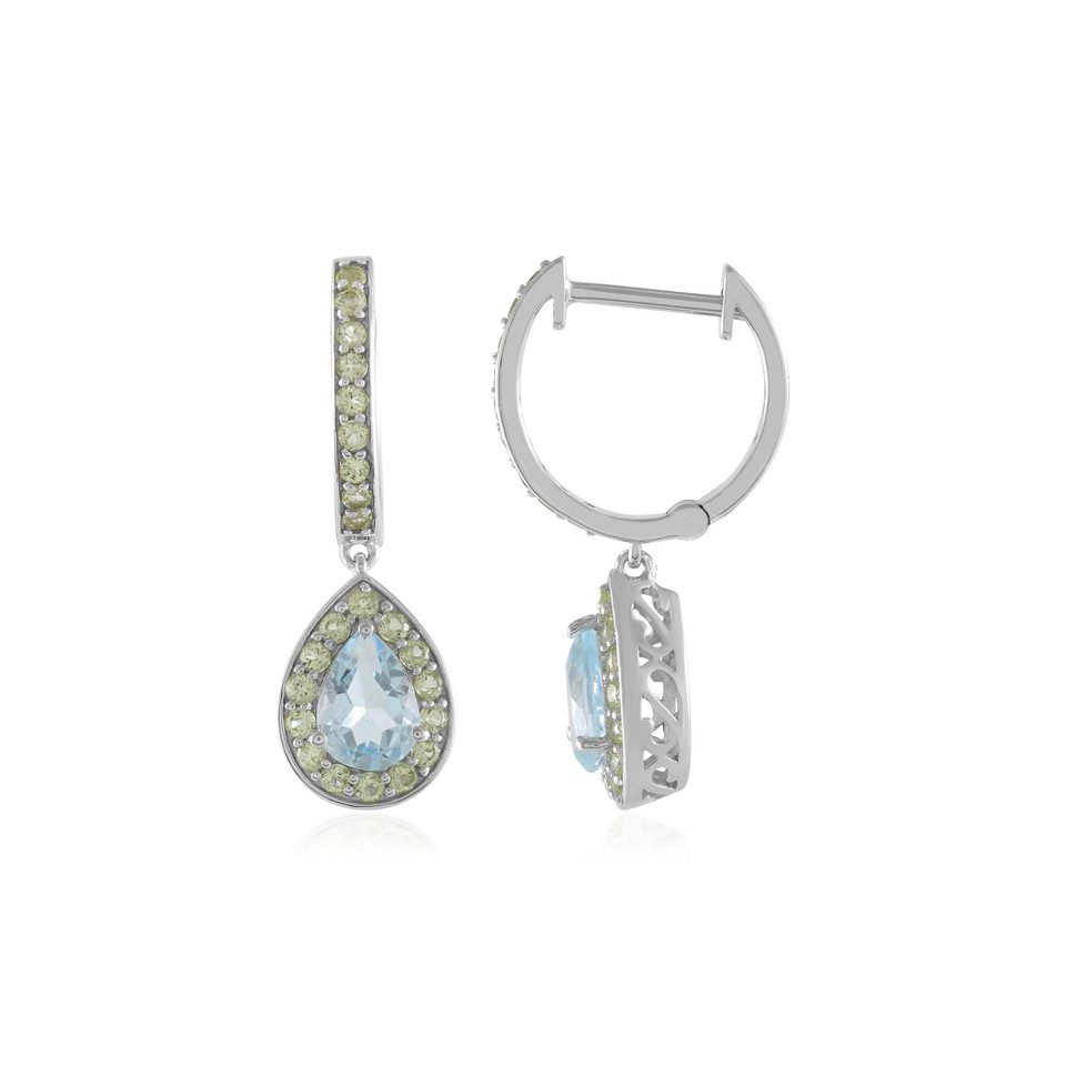 Ohrring-Set Cavill Damen Silberohrringe mit 1,8 ct Topas & 0,75 ct Peridot