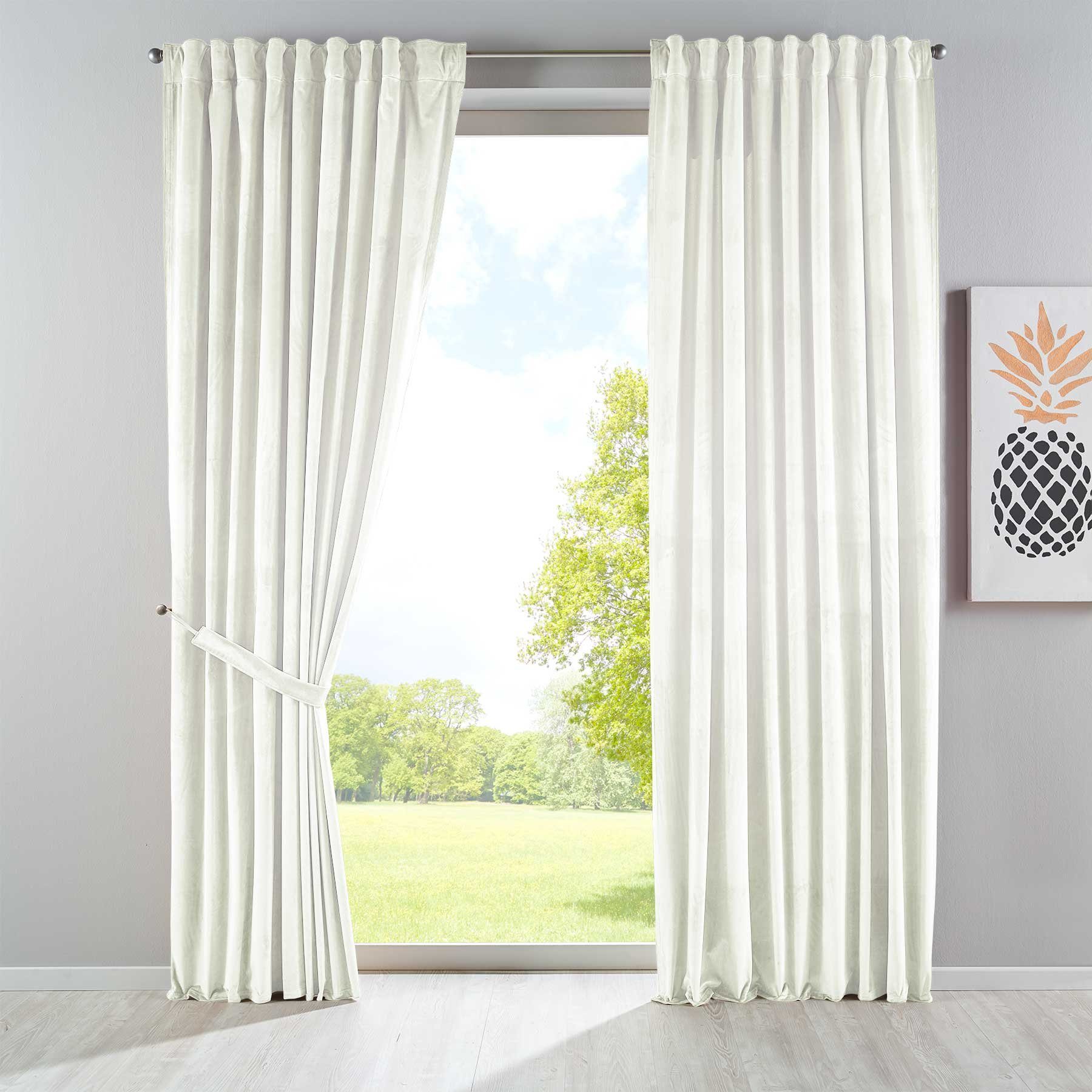 Gardinenbox Vorhang (2 St), verdecketeSchlaufen, verdunkelnd, Samt, Verdunk günstig online kaufen