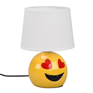 etc-shop Tischleuchte, Leuchtmittel nicht inklusive, Keramik Tischlampe für Schlafzimmer Nachttischlampe Wohnzimmerlampe