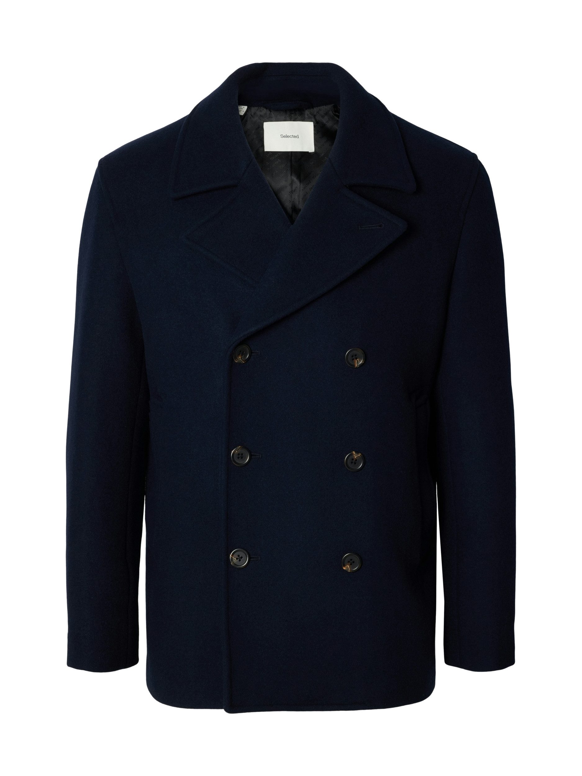 SELECTED HOMME Outdoorjacke SLMARCHIVE WOOL BLEND PEACOAT