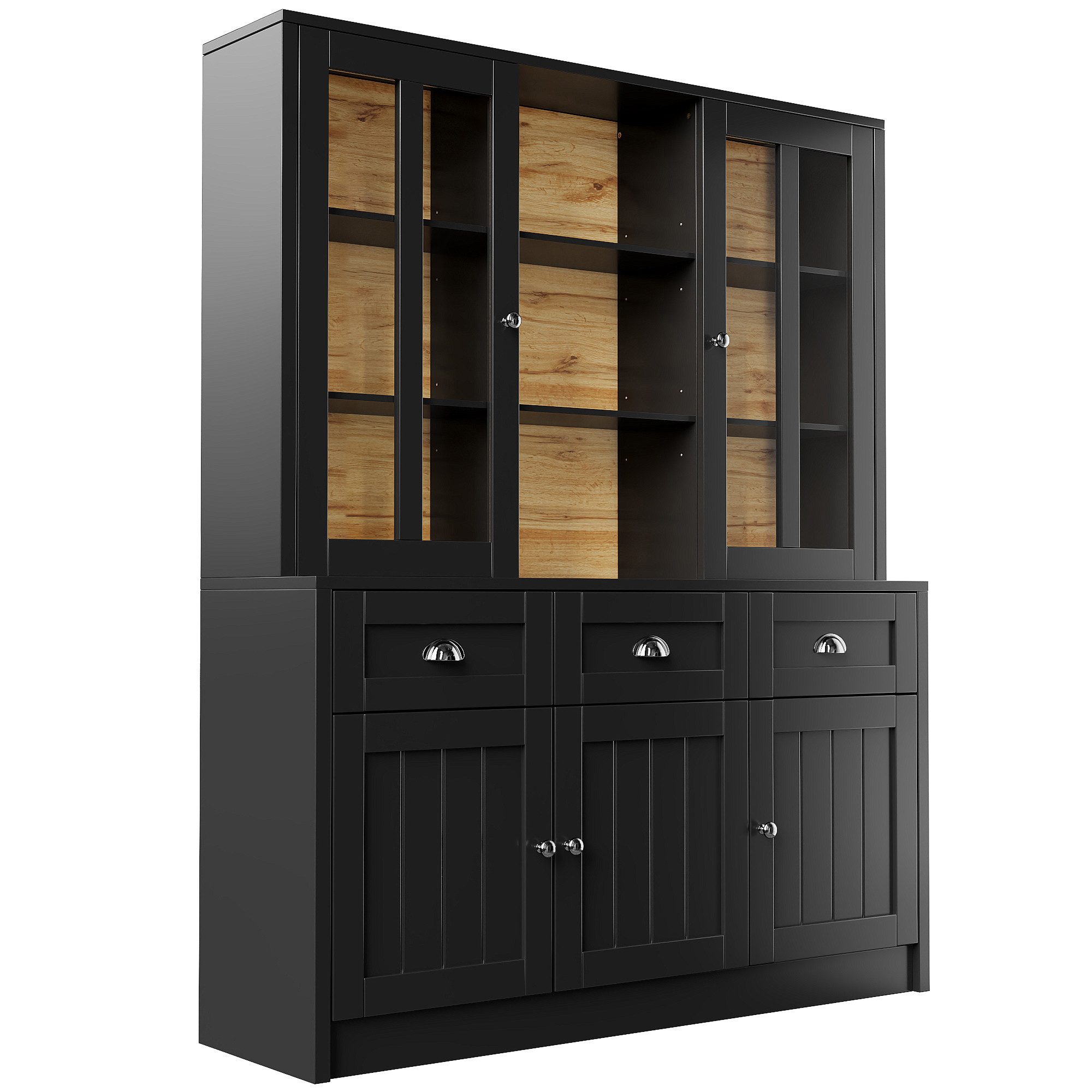 KLAM HOME Hochschrank Hochschränke fürs Wohnzimmer(140×38.5×175cm), günstig online kaufen