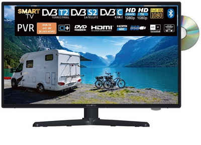 Reflexion LDDW22i+ LED-Fernseher (55,00 cm/22 Zoll, Full HD, Smart-TV, DC IN 12 Volt / 24 Volt, Netzteil 230 Volt, Fernseher für Wohnwagen, Wohnmobil, Camping, Caravan, mit integriertem DVD-Player)