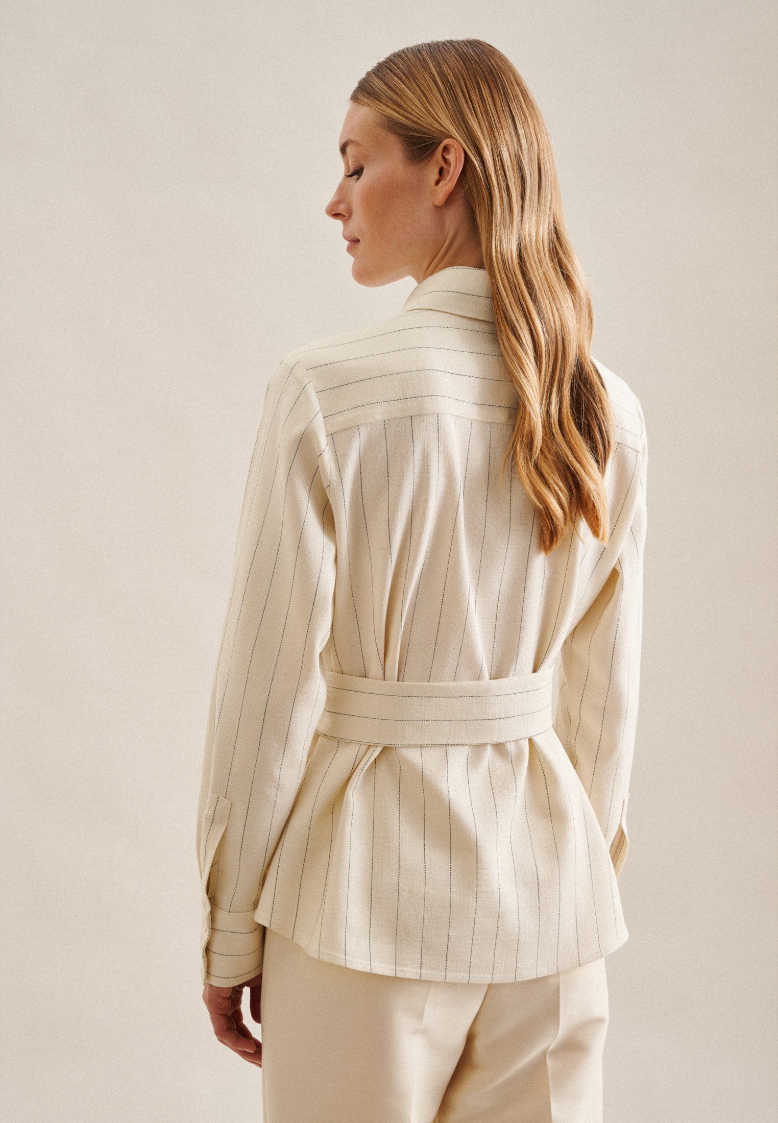 seidensticker Hemdbluse Schwarze Rose Langarm Kragen Streifen günstig online kaufen